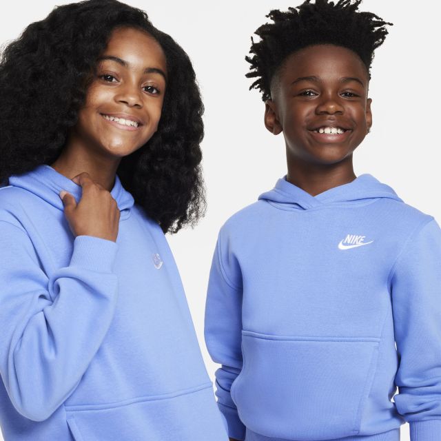 Nike Sportswear Club Fleece Older Kids' Pullover Hoodie - Blue | FD3000 ...