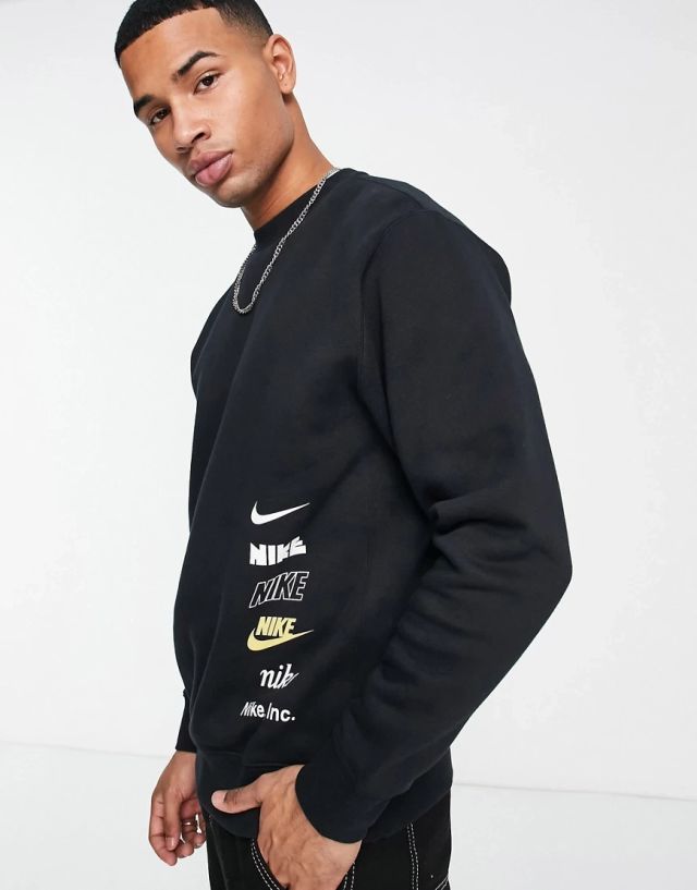 Nike Stacked Logo Sweatshirt In Black | DX0781-010 | FOOTY.COM