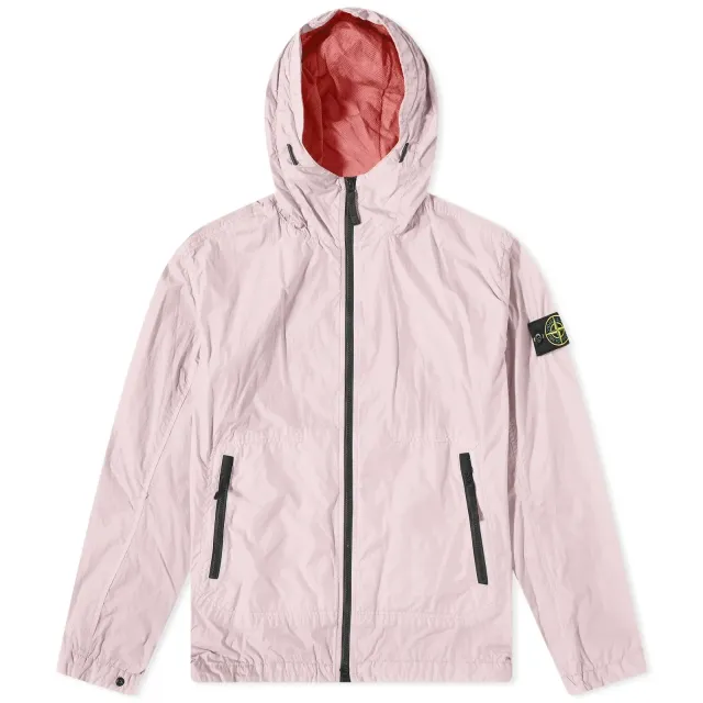 Stone Island Crinkle Reps Hooded Jacket Pink | 781540522-V0080 | FOOTY.COM