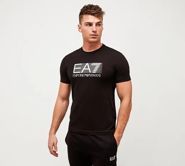 EA7 Mens Large Foil Logo T-Shirt (Black) Colour: Black, | PJM9Z-6LPT81 ...
