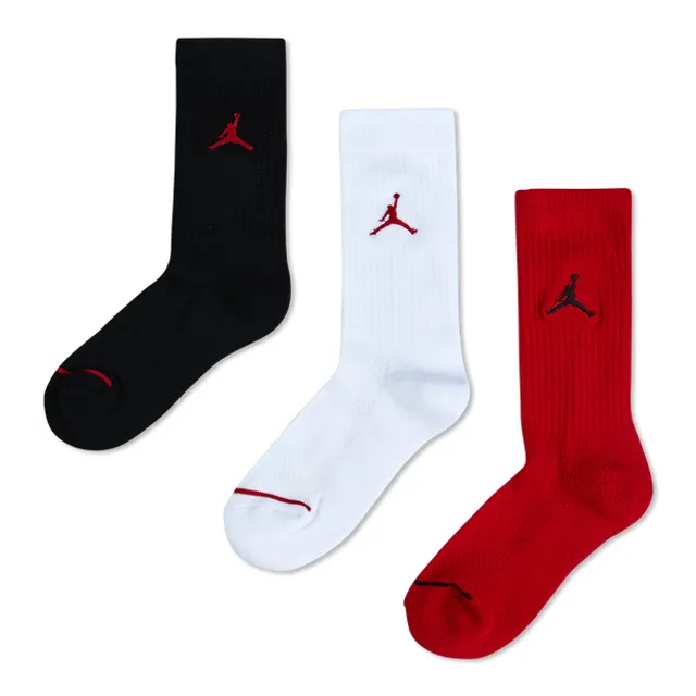Nike Jordan Air Jordan 3 Pack Crew Socks Juniors - Red | WJ0010-R78 ...