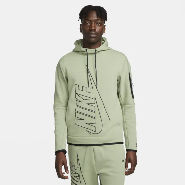 Nike Tech Fleece Men's Pullover Graphic Hoodie - Green | DX0577-386 ...
