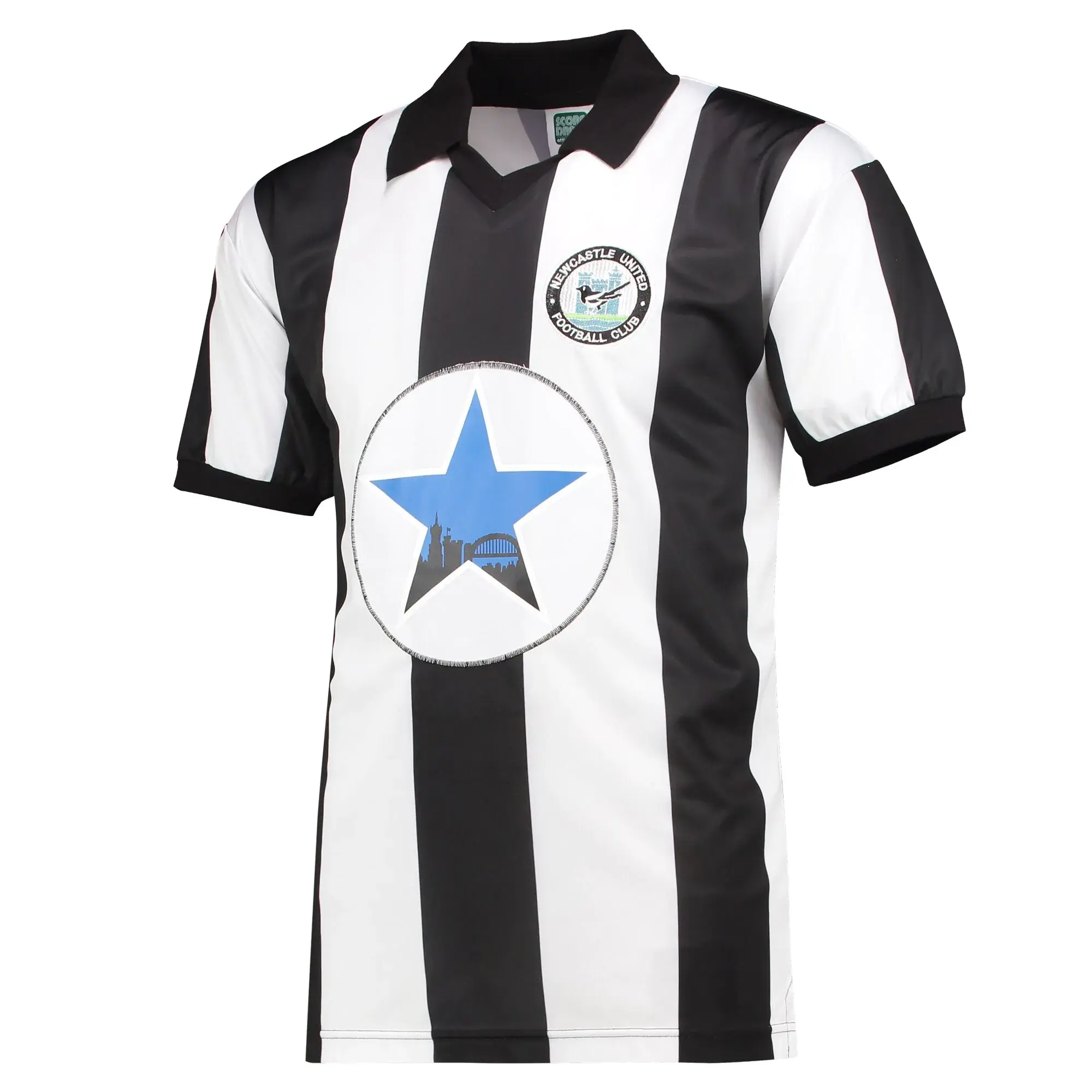 Score Draw Newcastle United Mens SS Home Shirt 1982/83