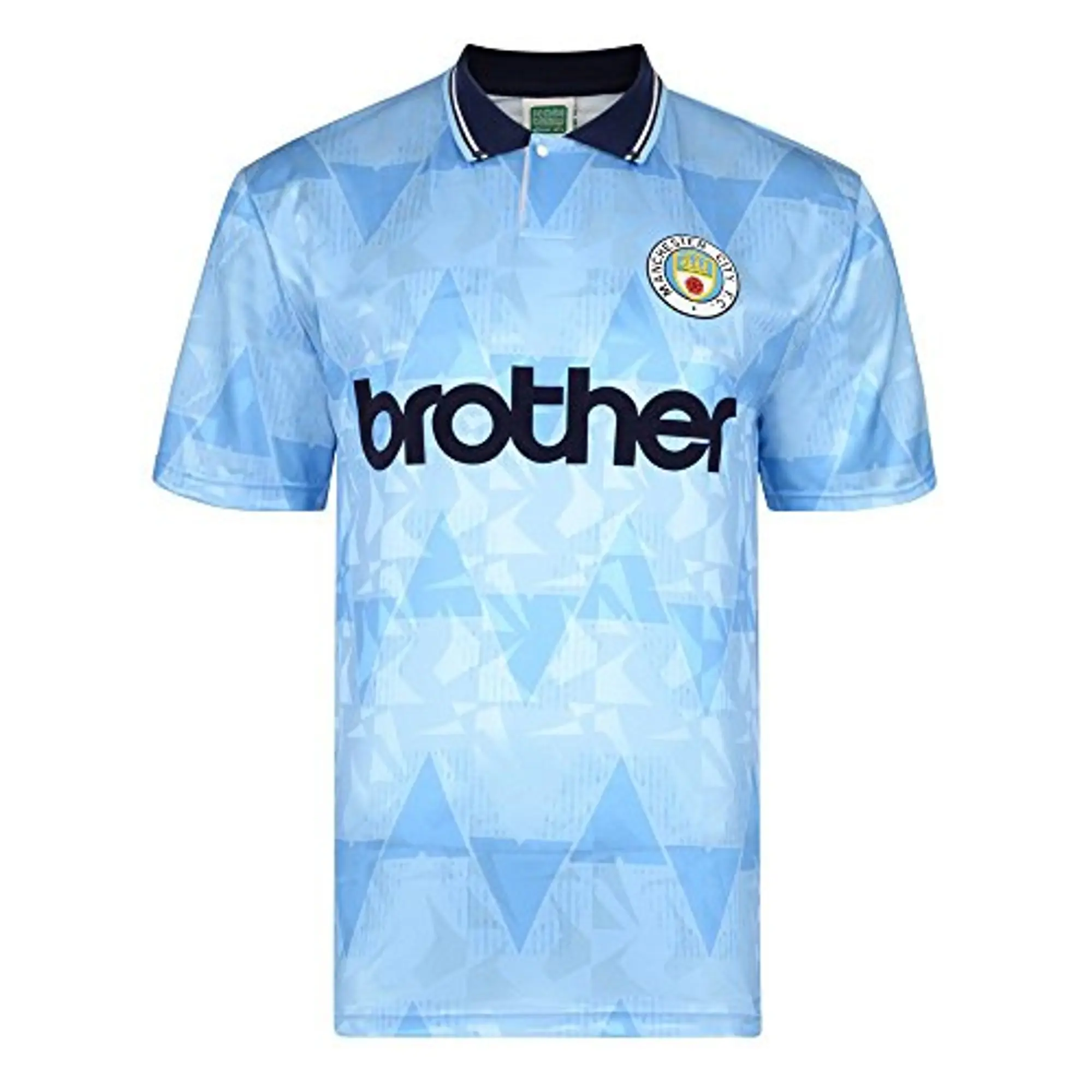 Score Draw Manchester City Mens SS Home Shirt 1989/90
