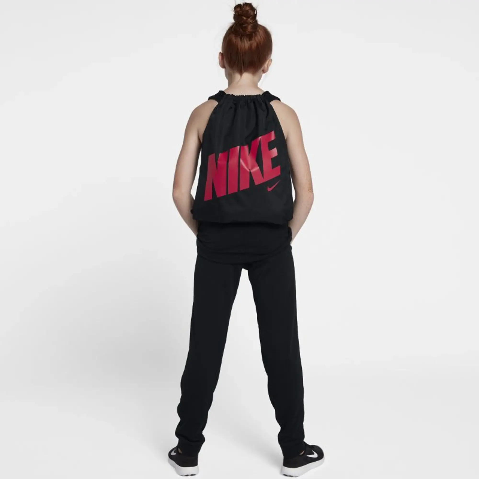 Nike Graphic Drawstring Bag  - Black