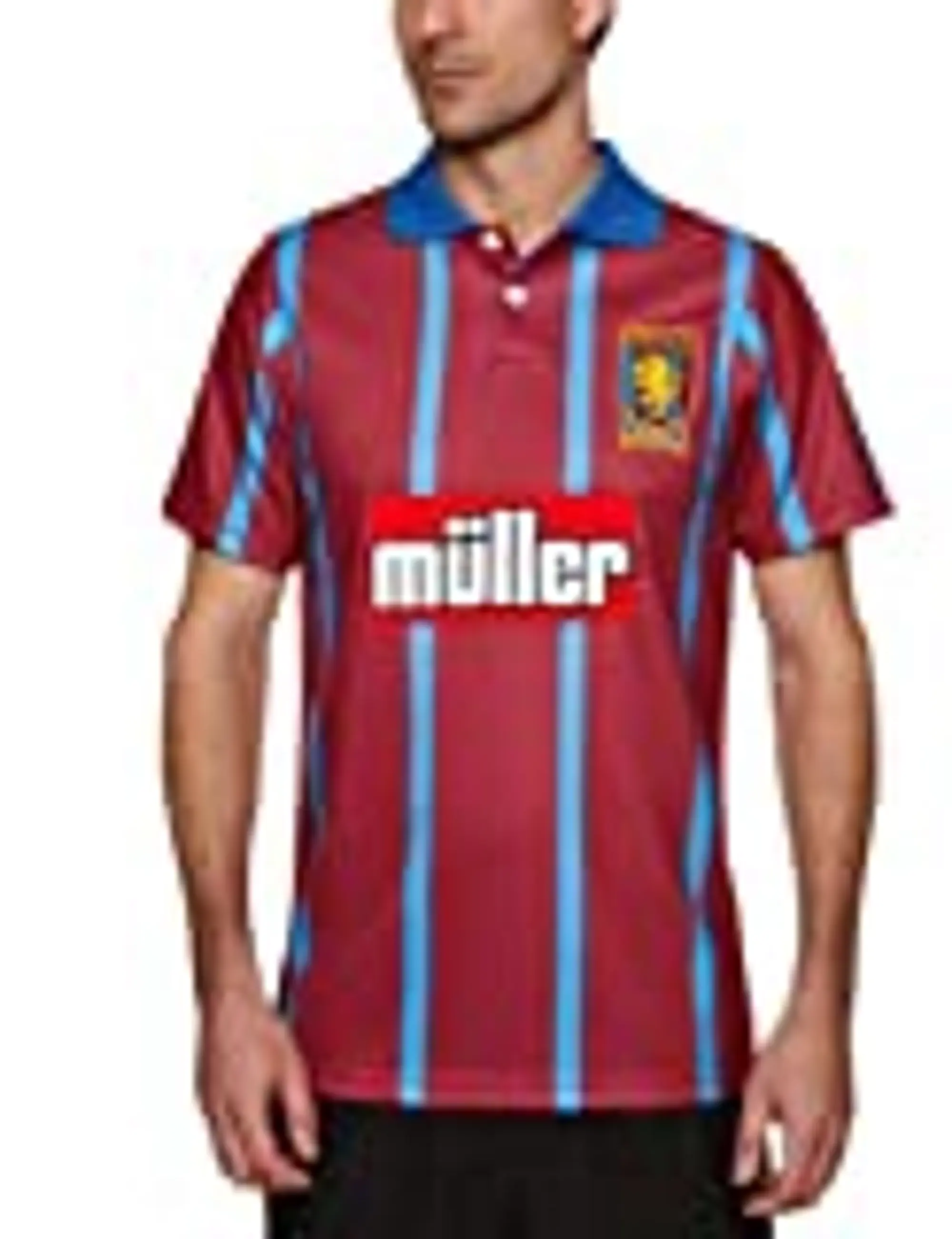 Score Draw Aston Villa Mens SS Home Shirt 1994/95