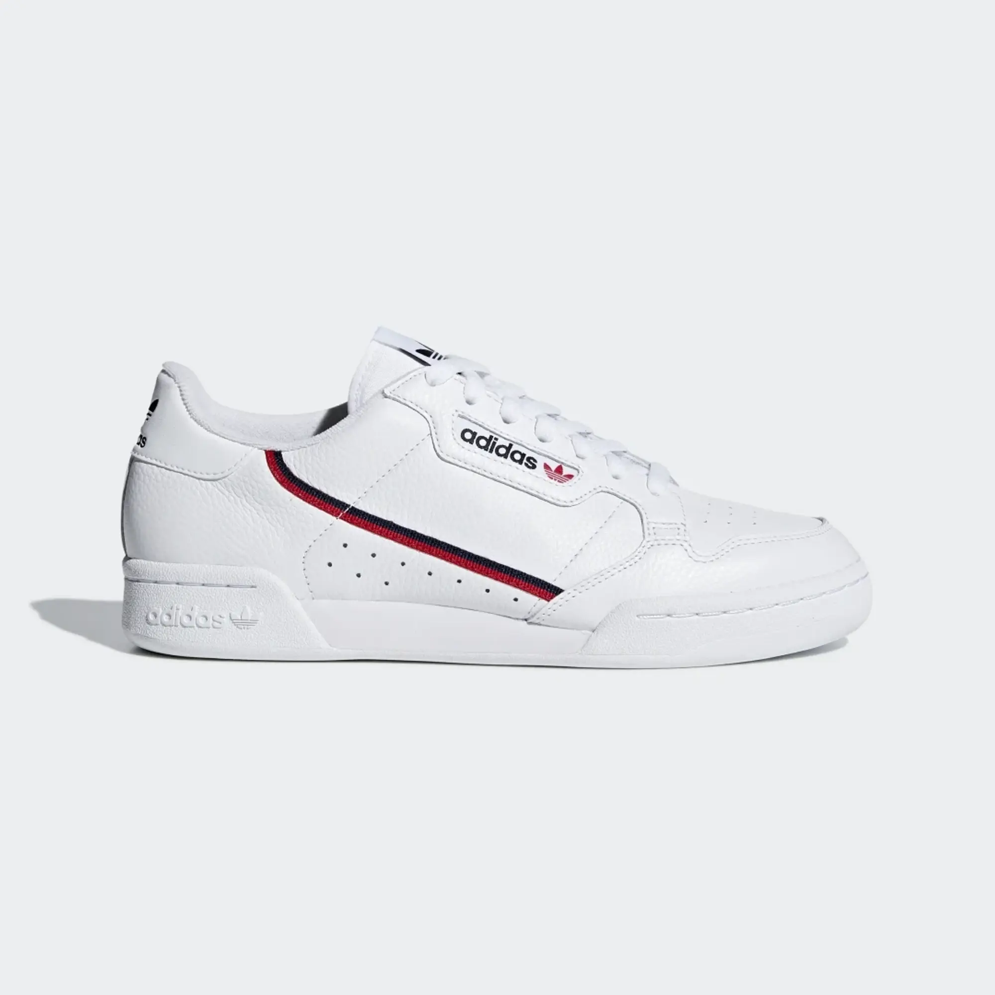 Adidas Originals Continental 80 Trainers In White And Red