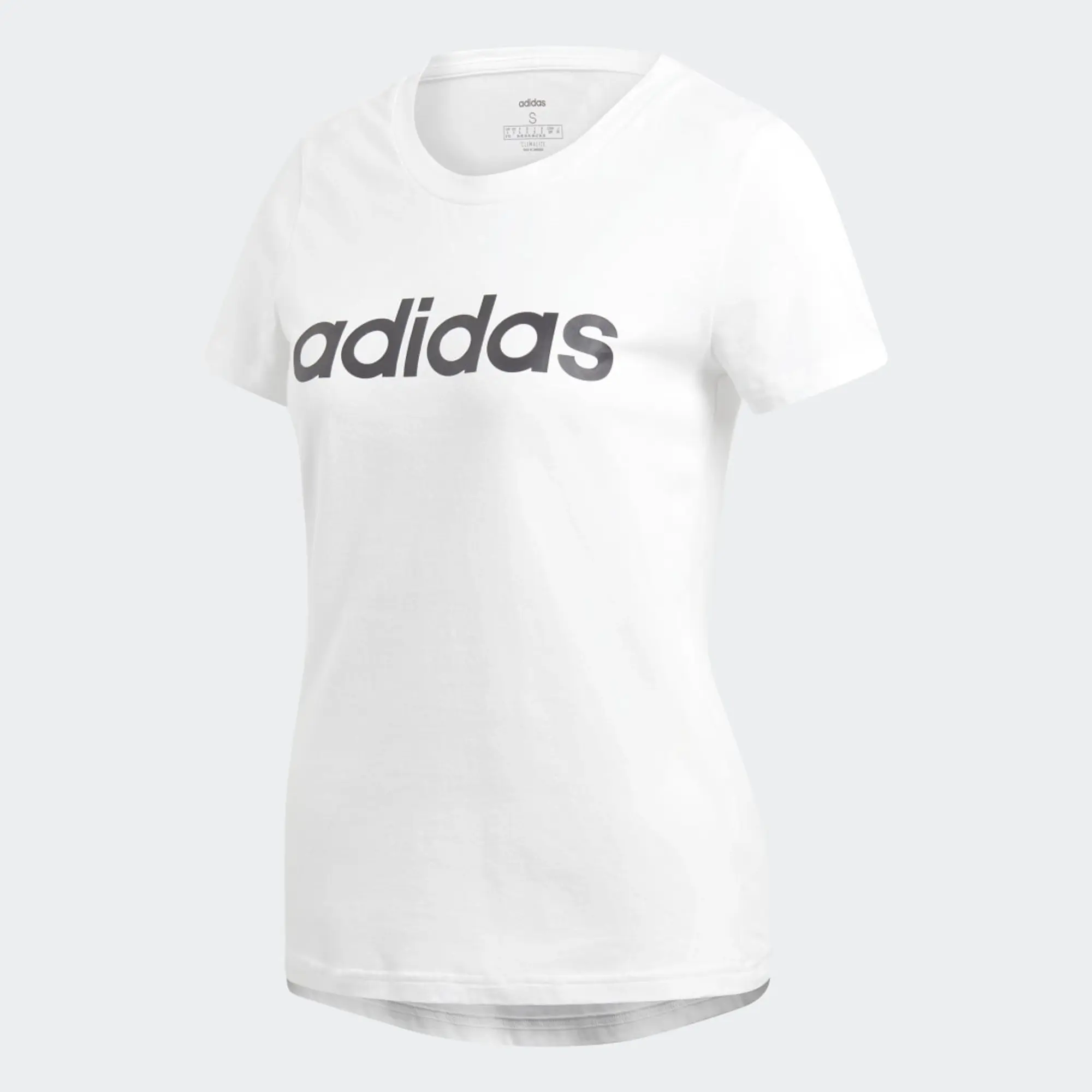 adidas Linear QT T Shirt Ladies - White