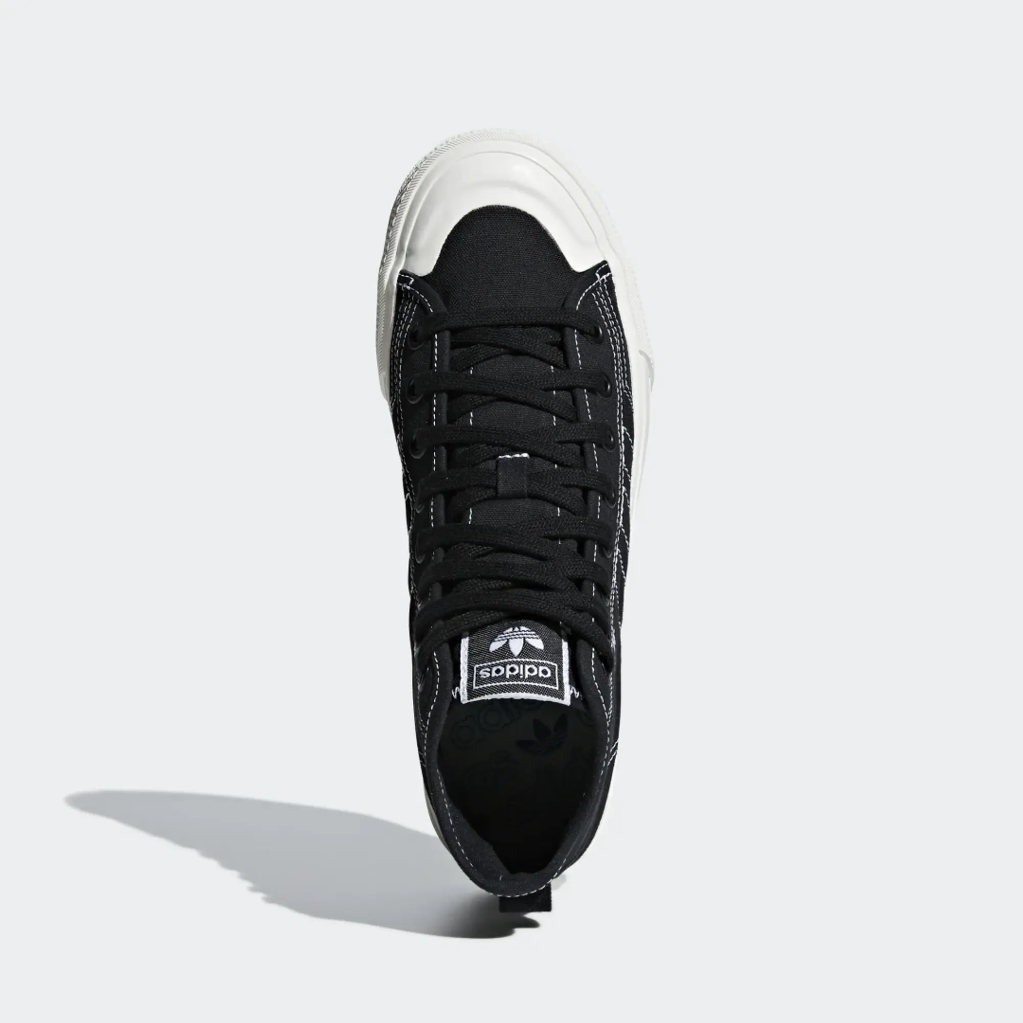 adidas Originals Nizza RF Hi Shoes - Core Black / Cloud White / Off White