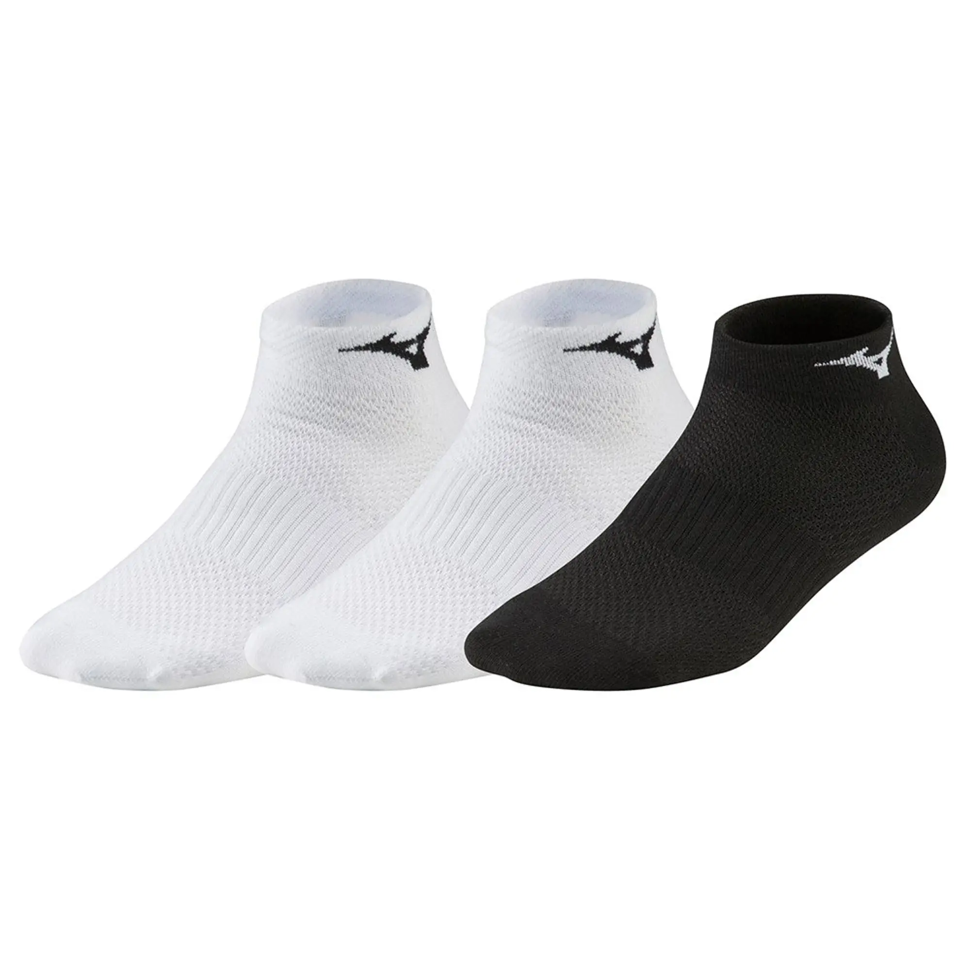 Mizuno Training Mid Socks 3 Pairs  - White,Black