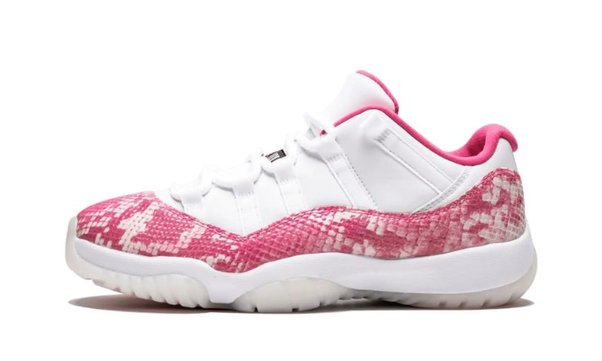 Nike Womens Air Jordan 11 Retro Low Pink Snakeskin Shoes