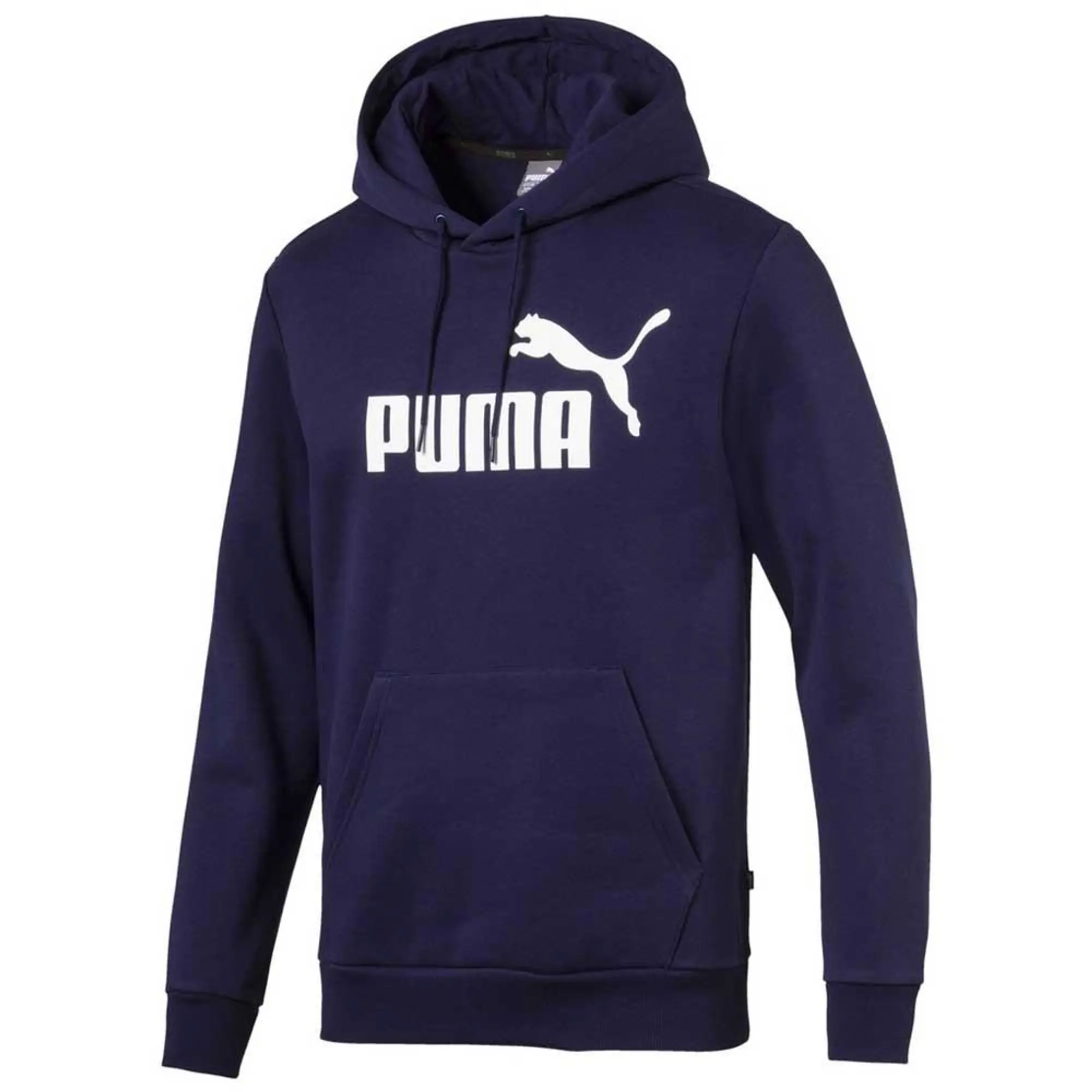 Puma Essentials Big Logo Mens Overhead Hoodie - Navy Blue