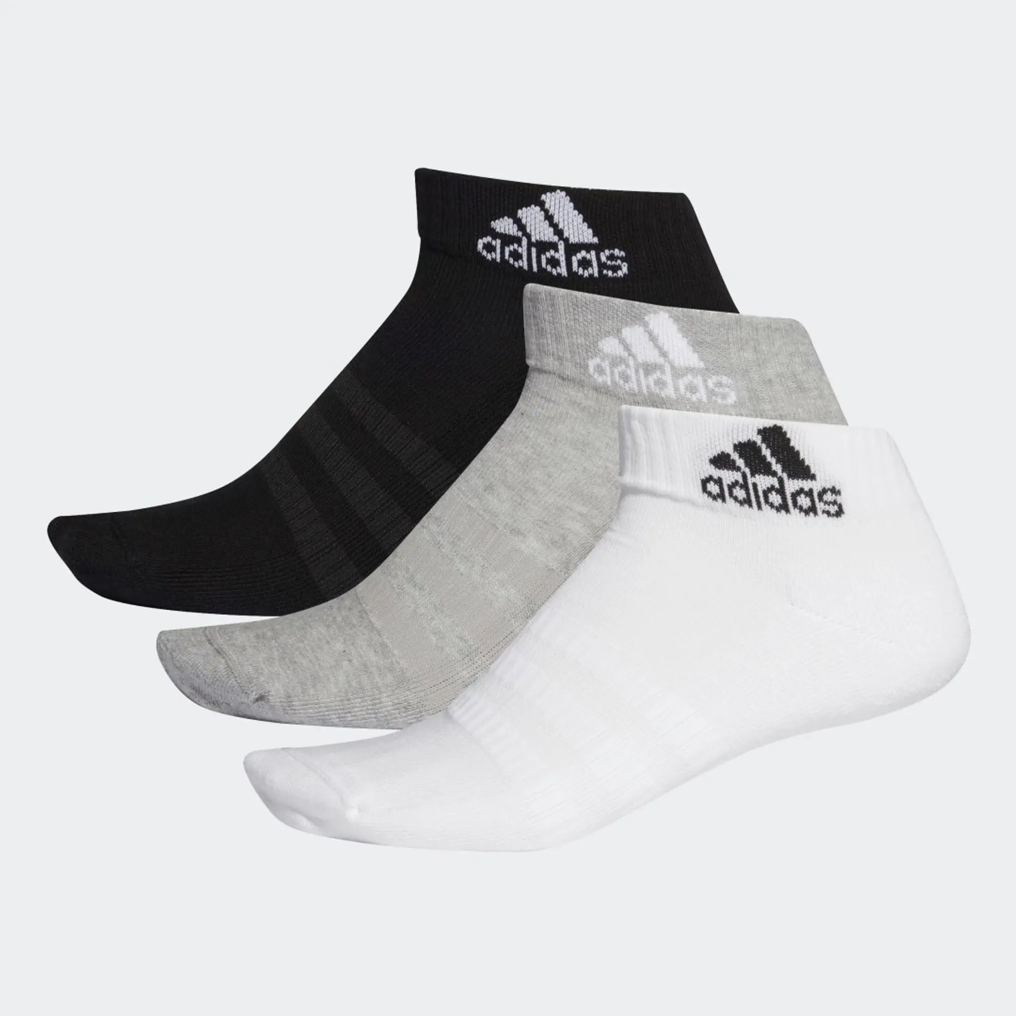 Adidas Training 3 Pack Ankle Socks In Multi