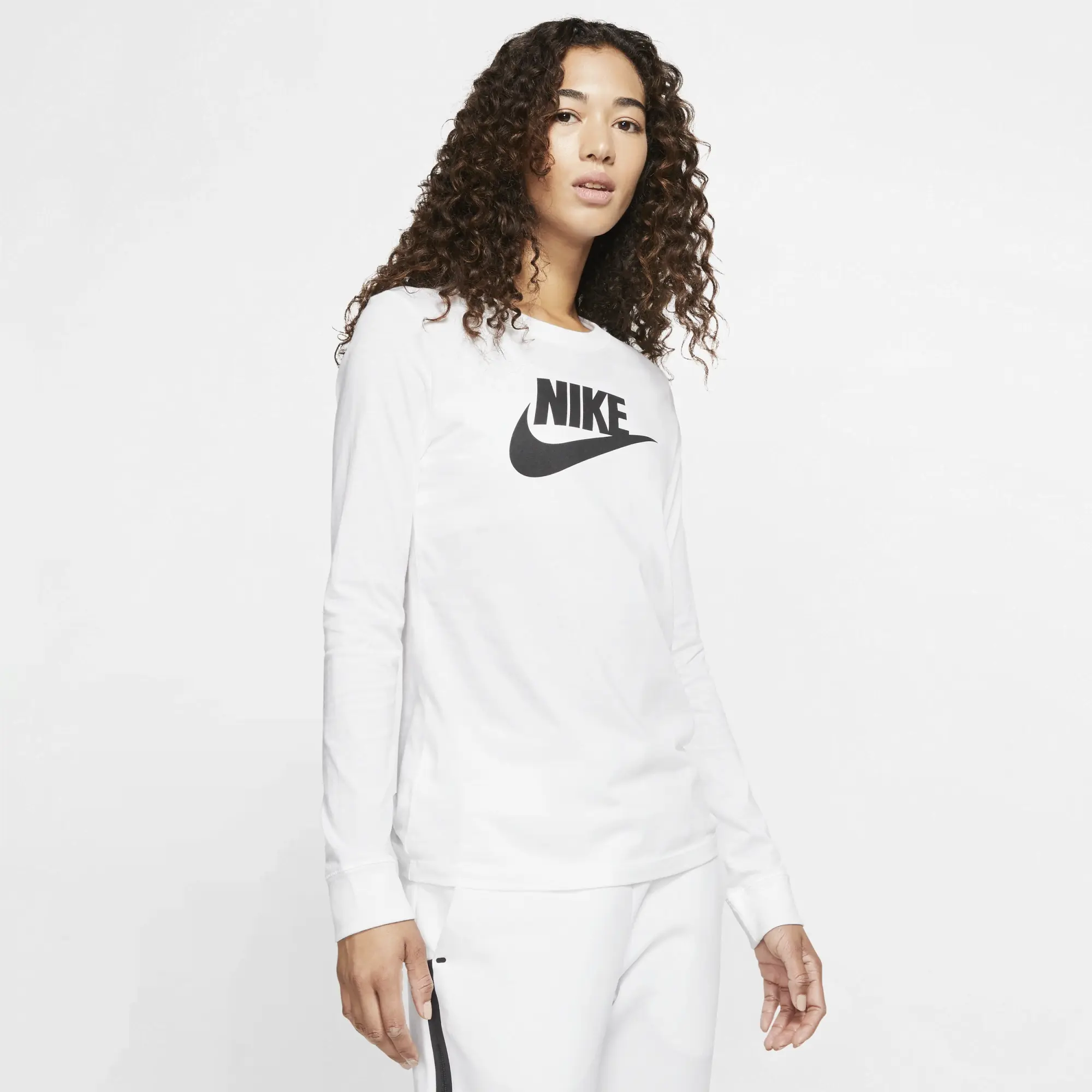 Nike Futura Long Sleeve T Shirt Womens - Grey