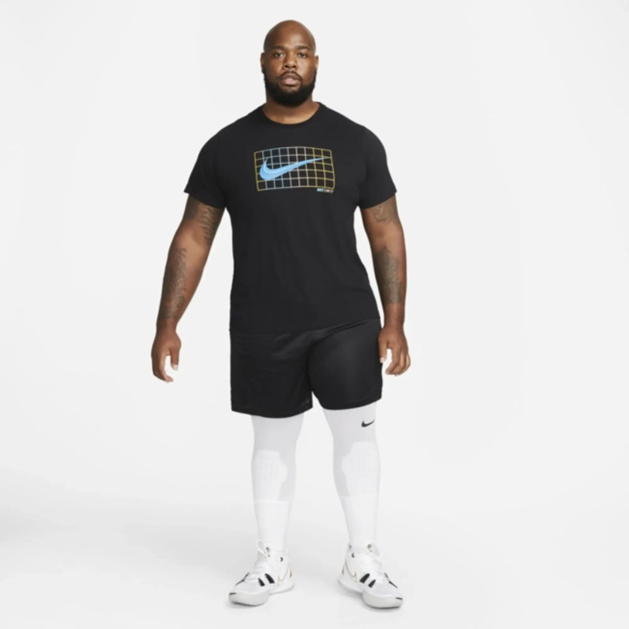 Nike Pro Men's 3/4 Basketball Tights - White, AT3383-100