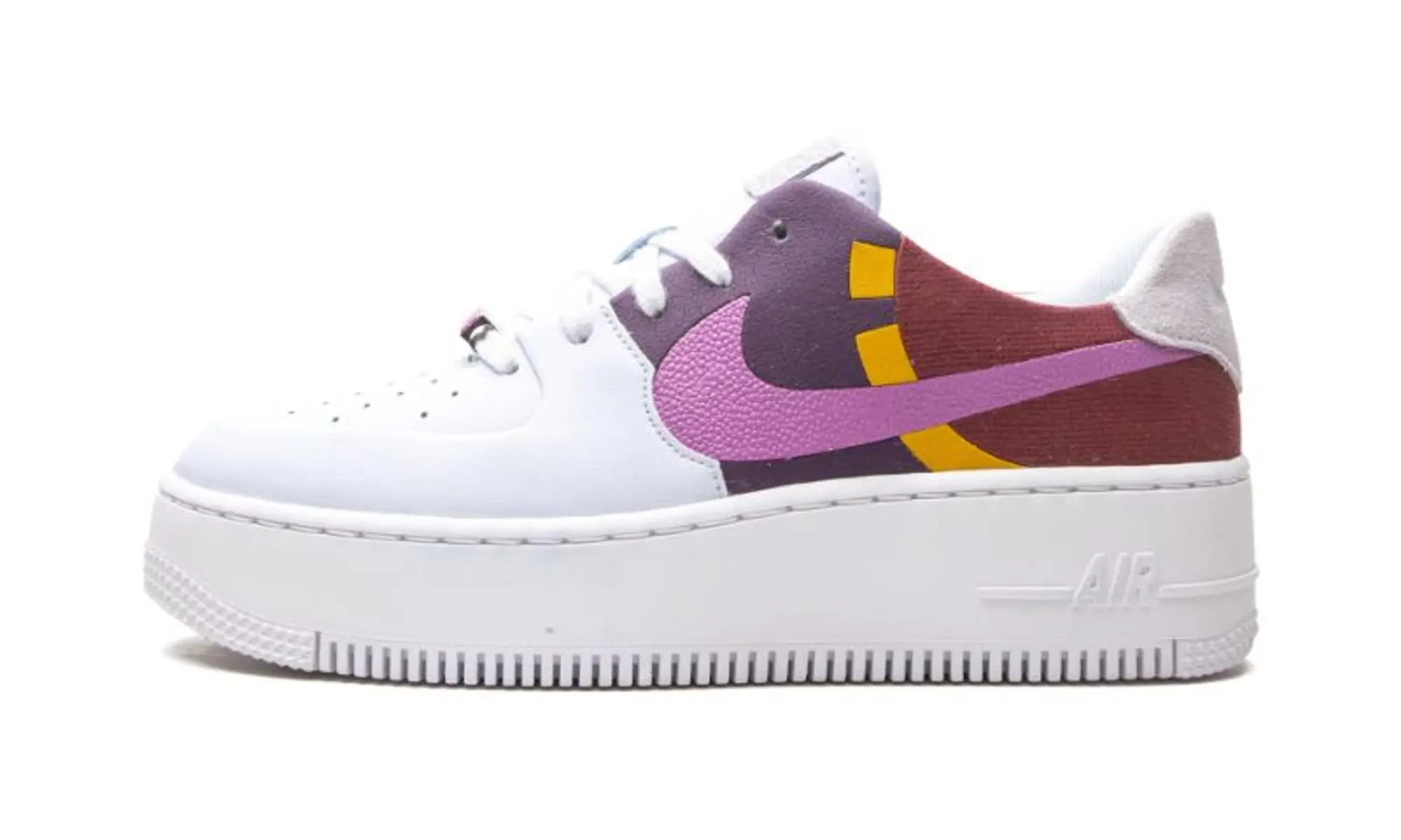 Nike Air Force 1 Sage Low LX Womens Grey Dark Orchid Shoes