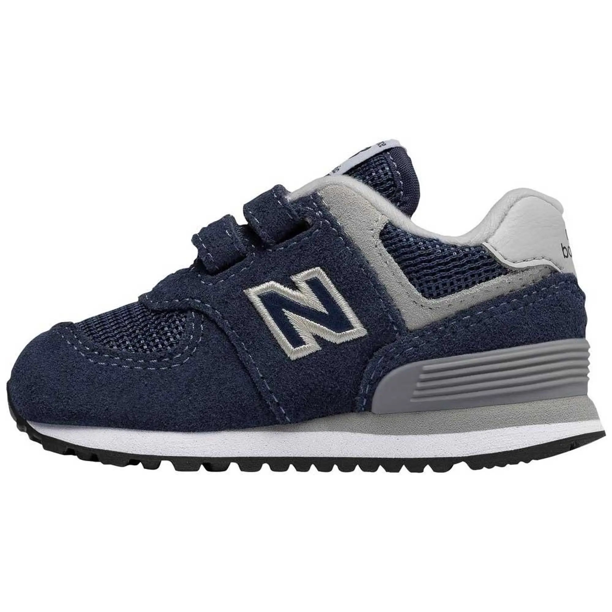 New Balance Kids' 574 Classic: Evergreen in Blue/Grey Suede/Mesh