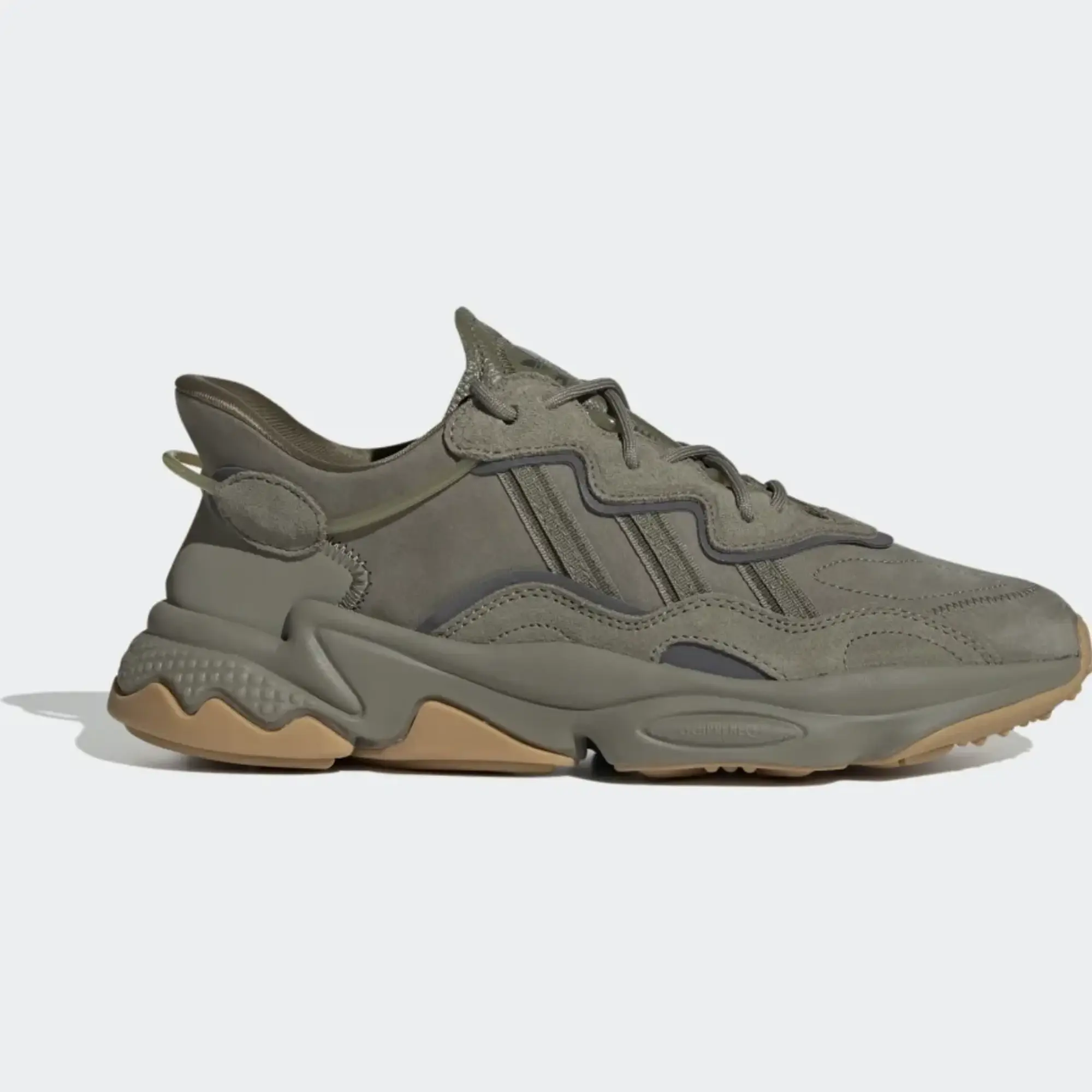 Adidas Originals Ozweego Trainers In Olive-Green