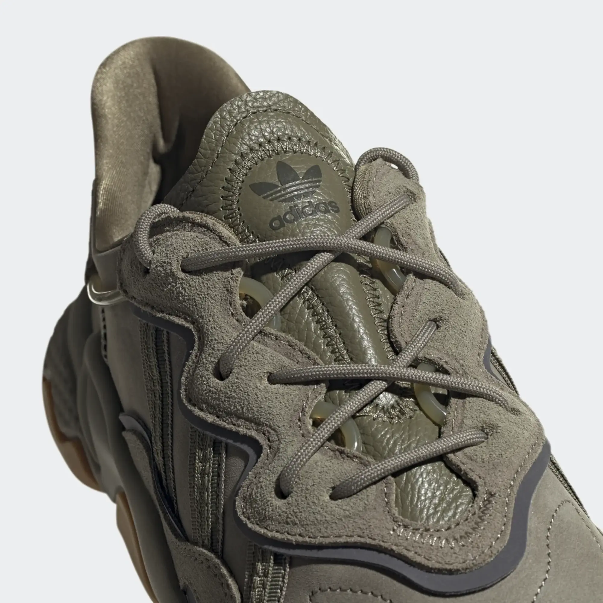 Adidas Originals Ozweego Trainers In Olive-Green