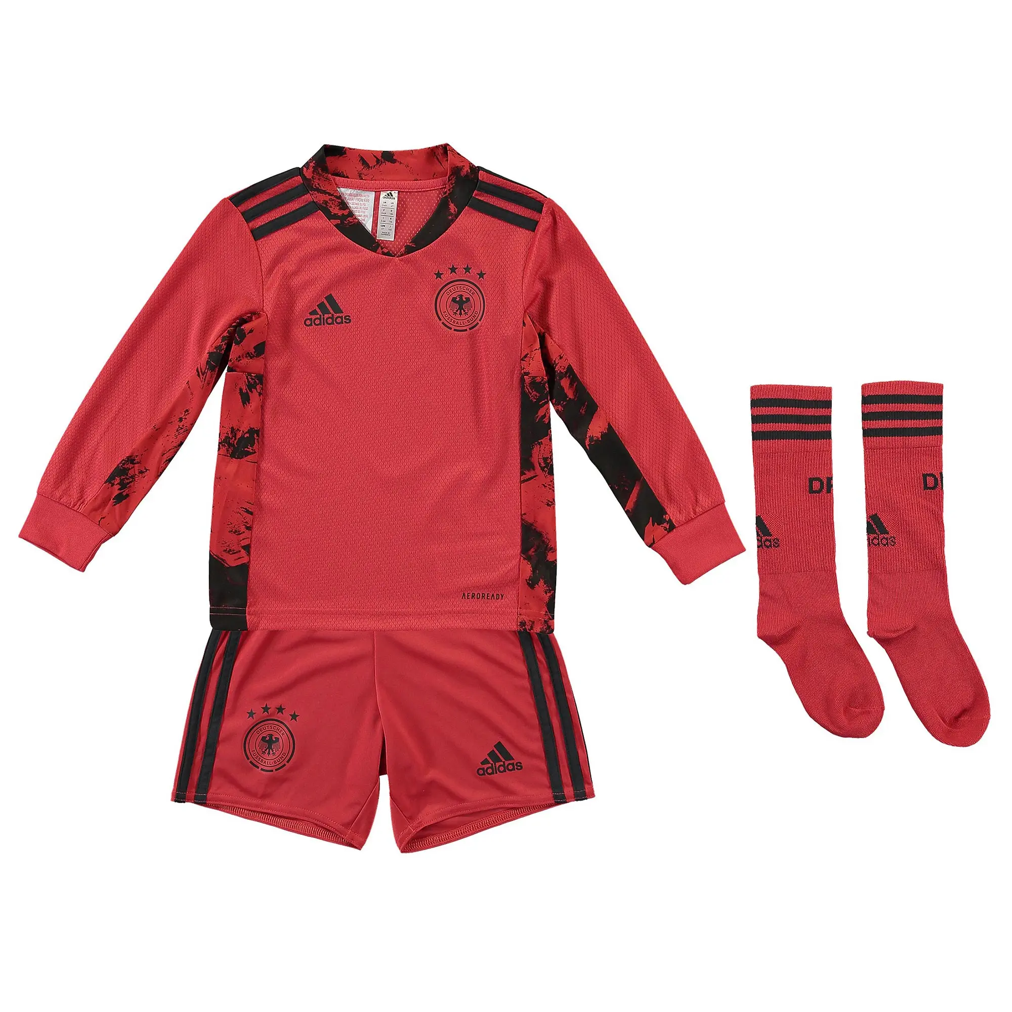 adidas Germany Mens LS Goalkeeper Home Mini Kit 2020