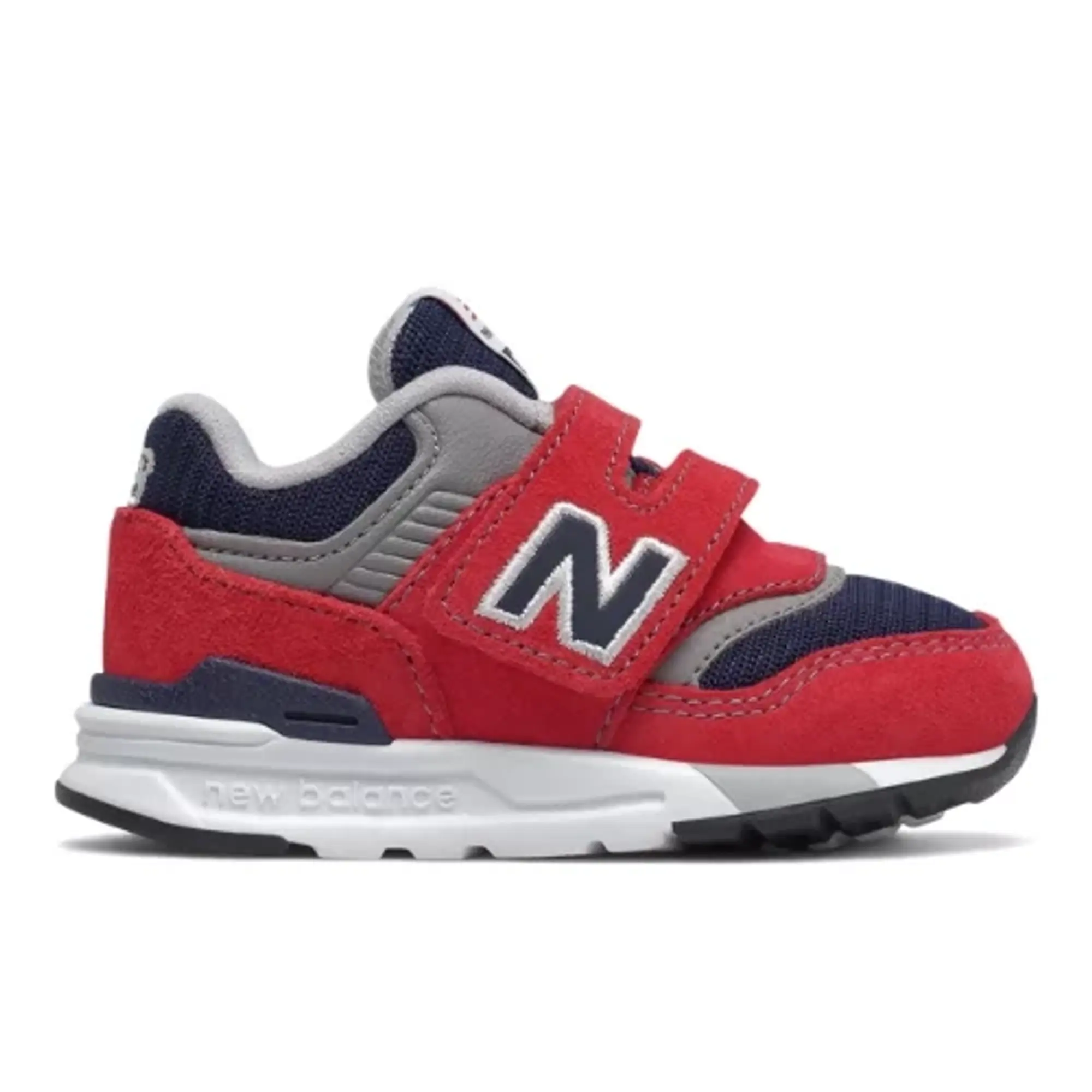 New Balance Infants' 997H Essentials in Red/rouge/Blue/Bleu Leather