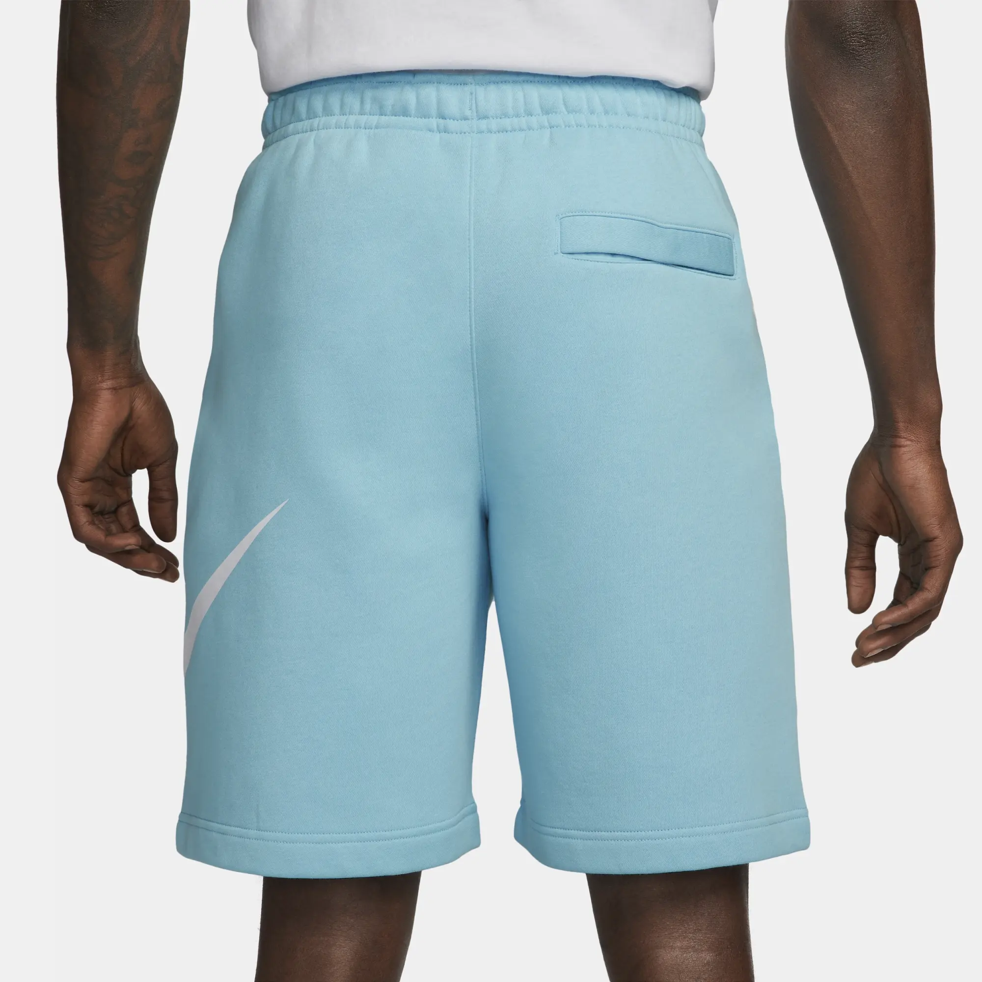 Nike Nike Plus Size NSW Club Fleece Swoosh Short, Black/White