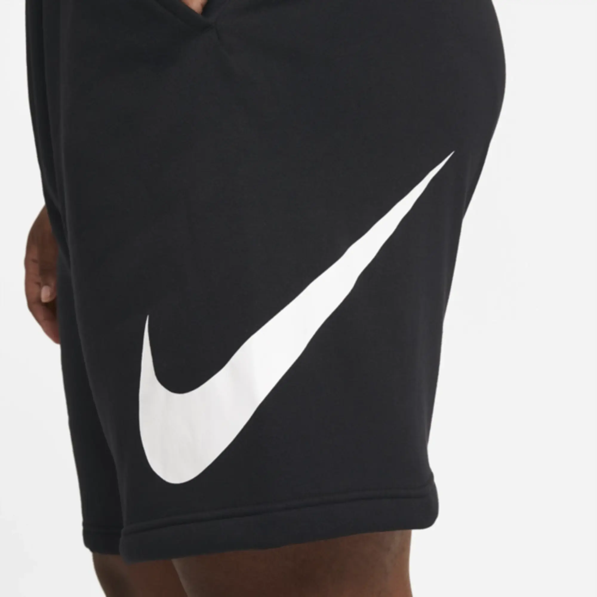 Nike Nike Plus Size NSW Club Fleece Swoosh Short, Black/White