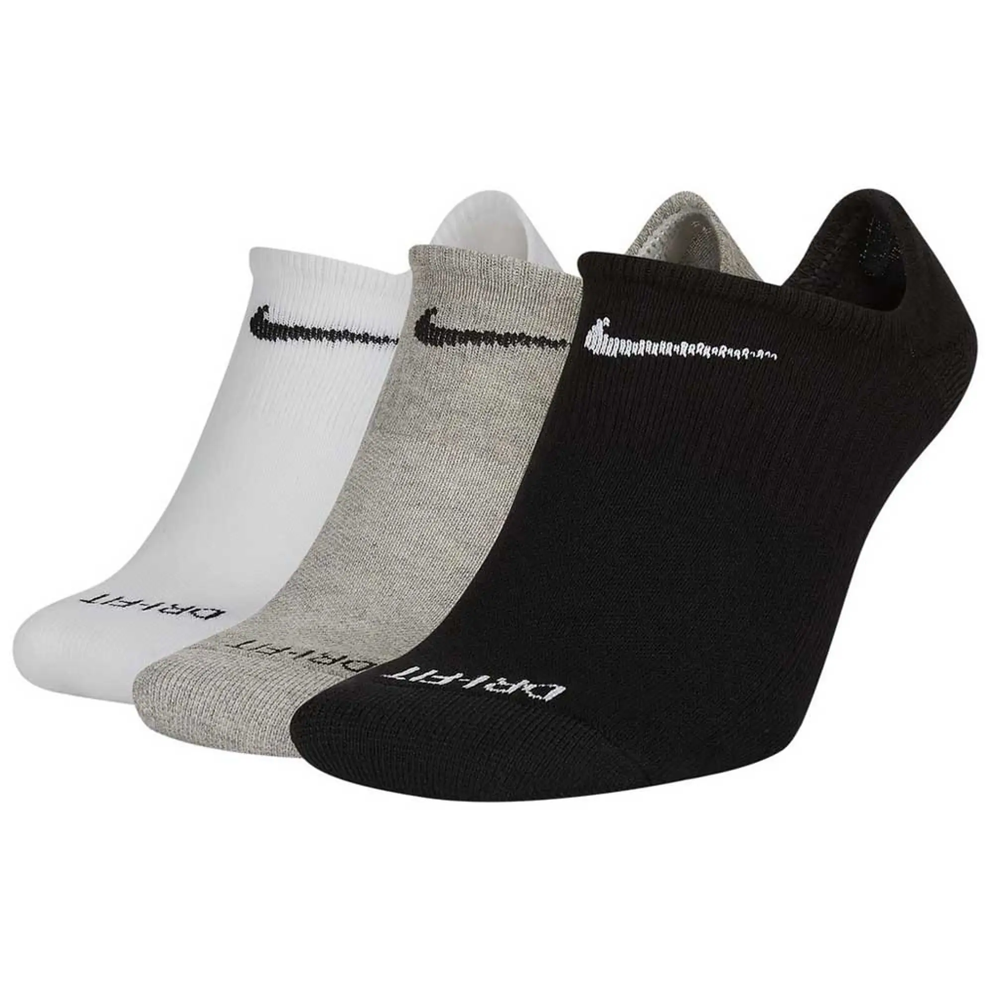 Nike Everyday Plus Cushioned Socks  - White,Black,Grey