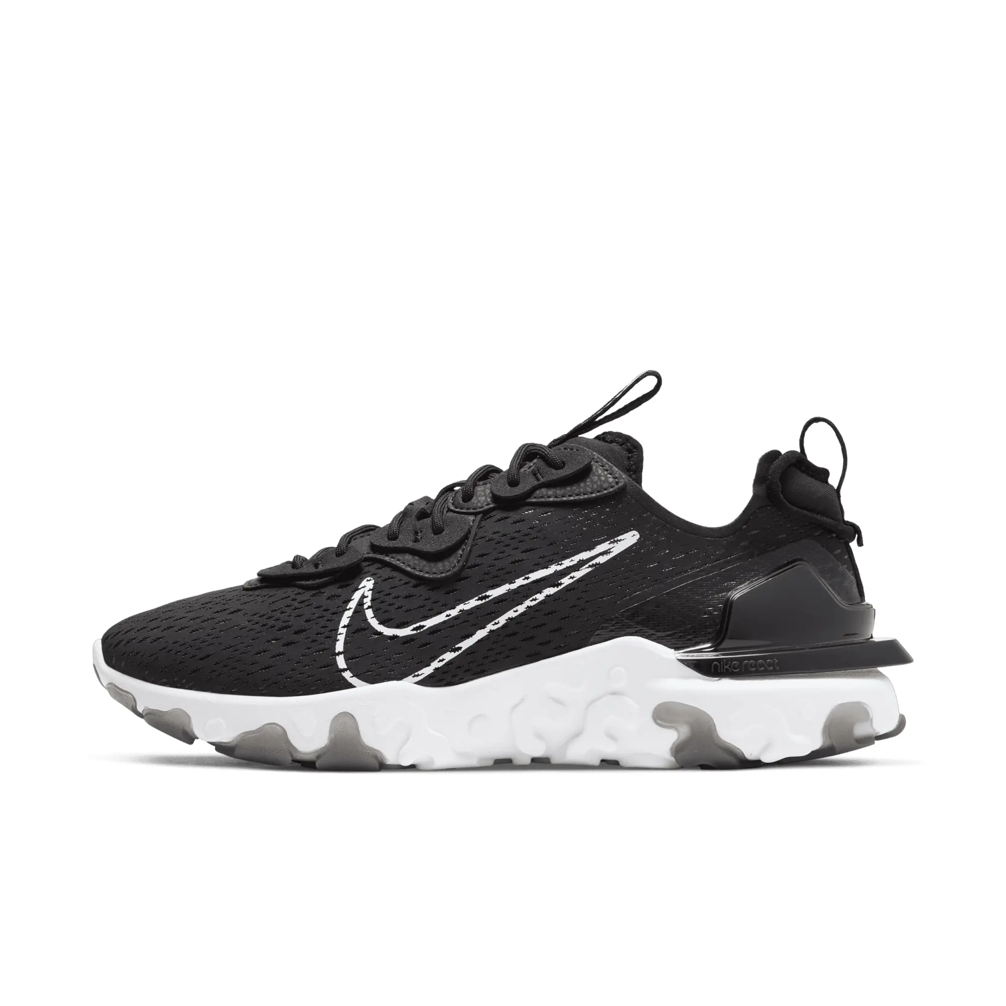 Nike react vision trainers in black & white