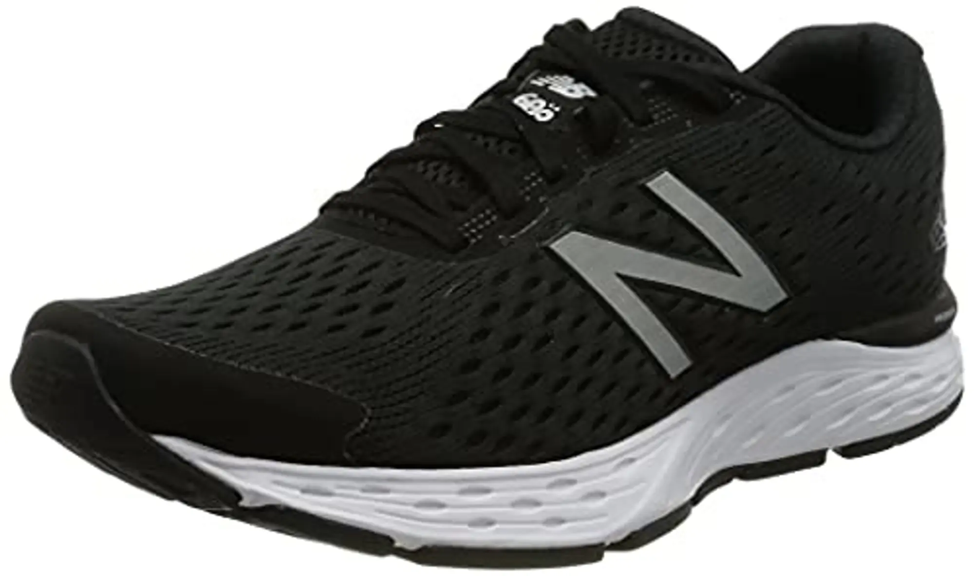 New Balance Mens 680v6 Running Shoes in Black Mesh