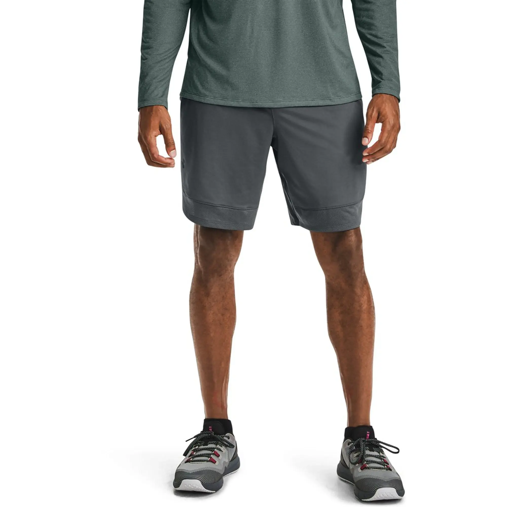 Men's  Under Armour  Training Stretch Shorts Pitch Gray / Black