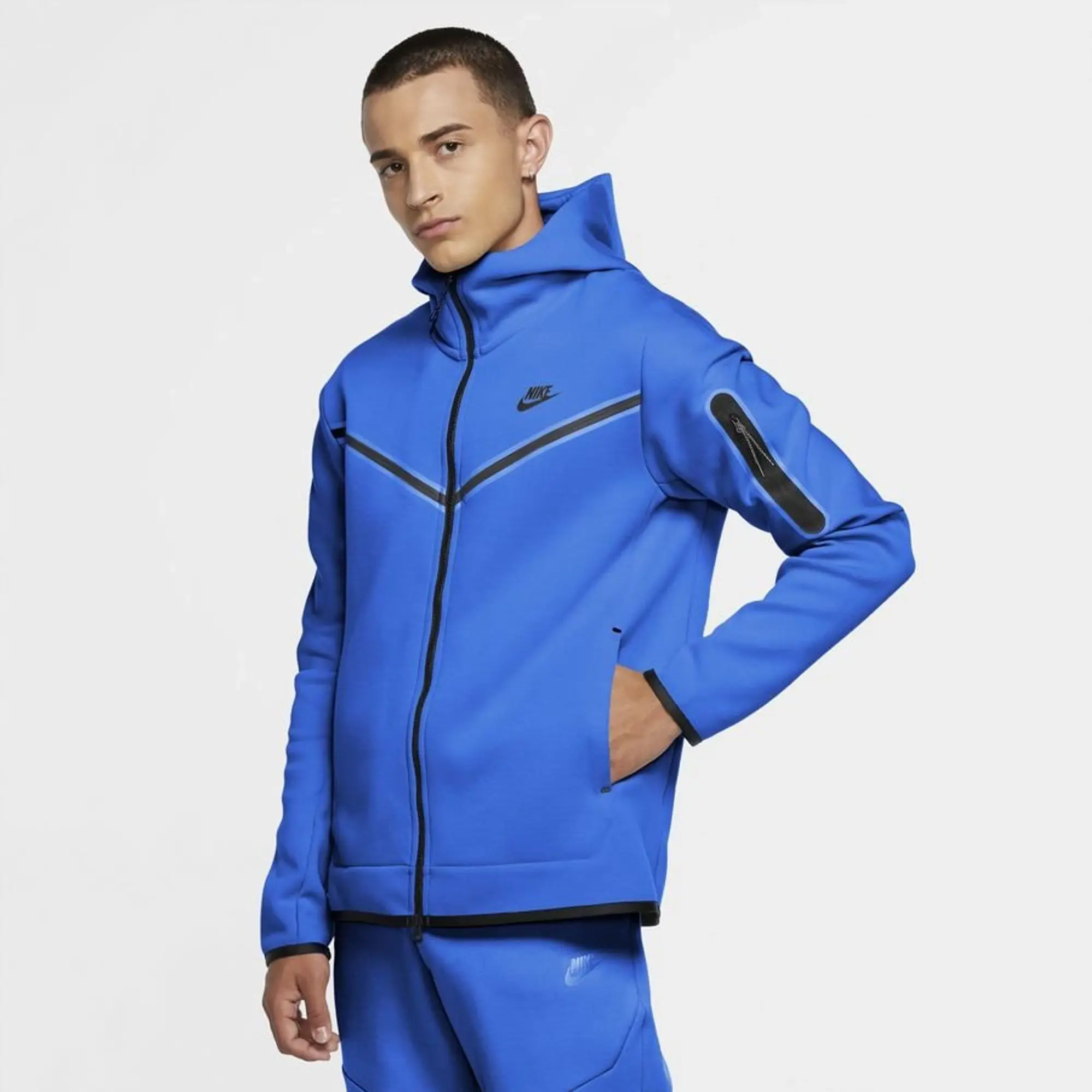 Nike Tech Fleece Full Zip Hoodie - Game Royal