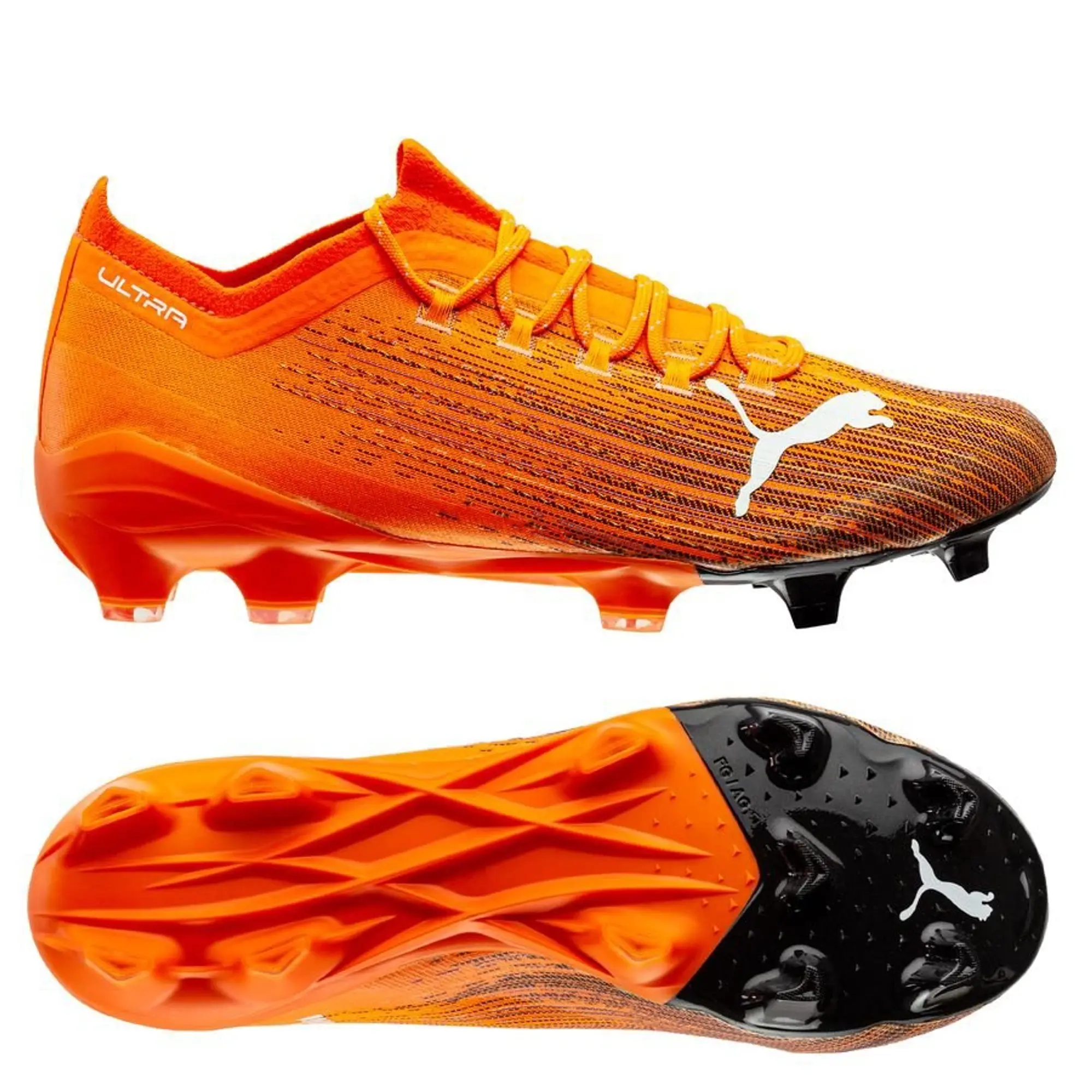 Puma Ultra 1.1 FG/AG Lace-Up Orange Synthetic Mens Football Boots 106044 01