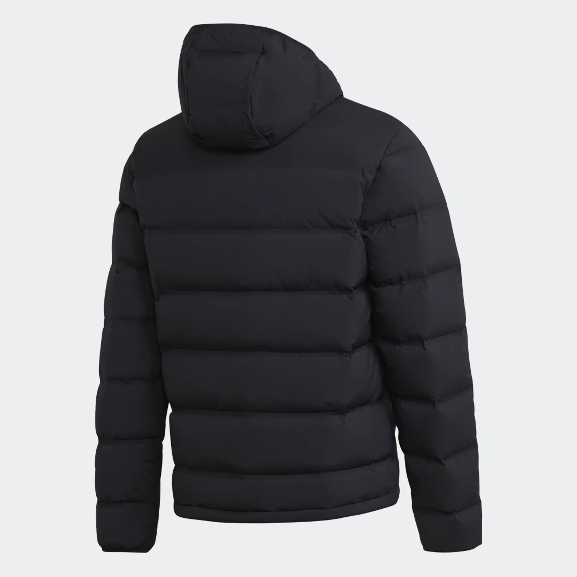 adidas Helionic Stretch Hooded Down Jacket | FT2521 | FOOTY.COM