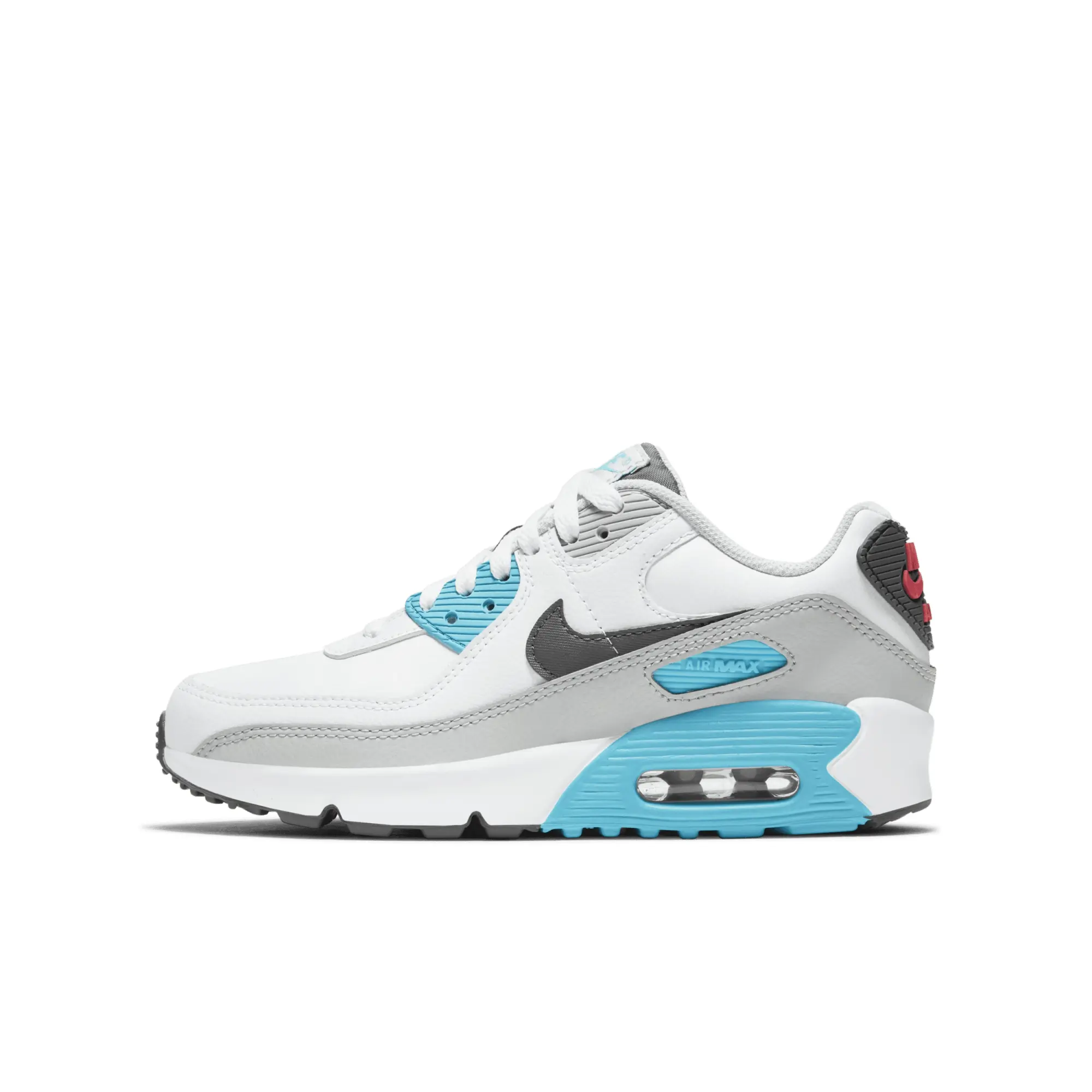 Nike white & blue air max 90 ltr Youth Trainers