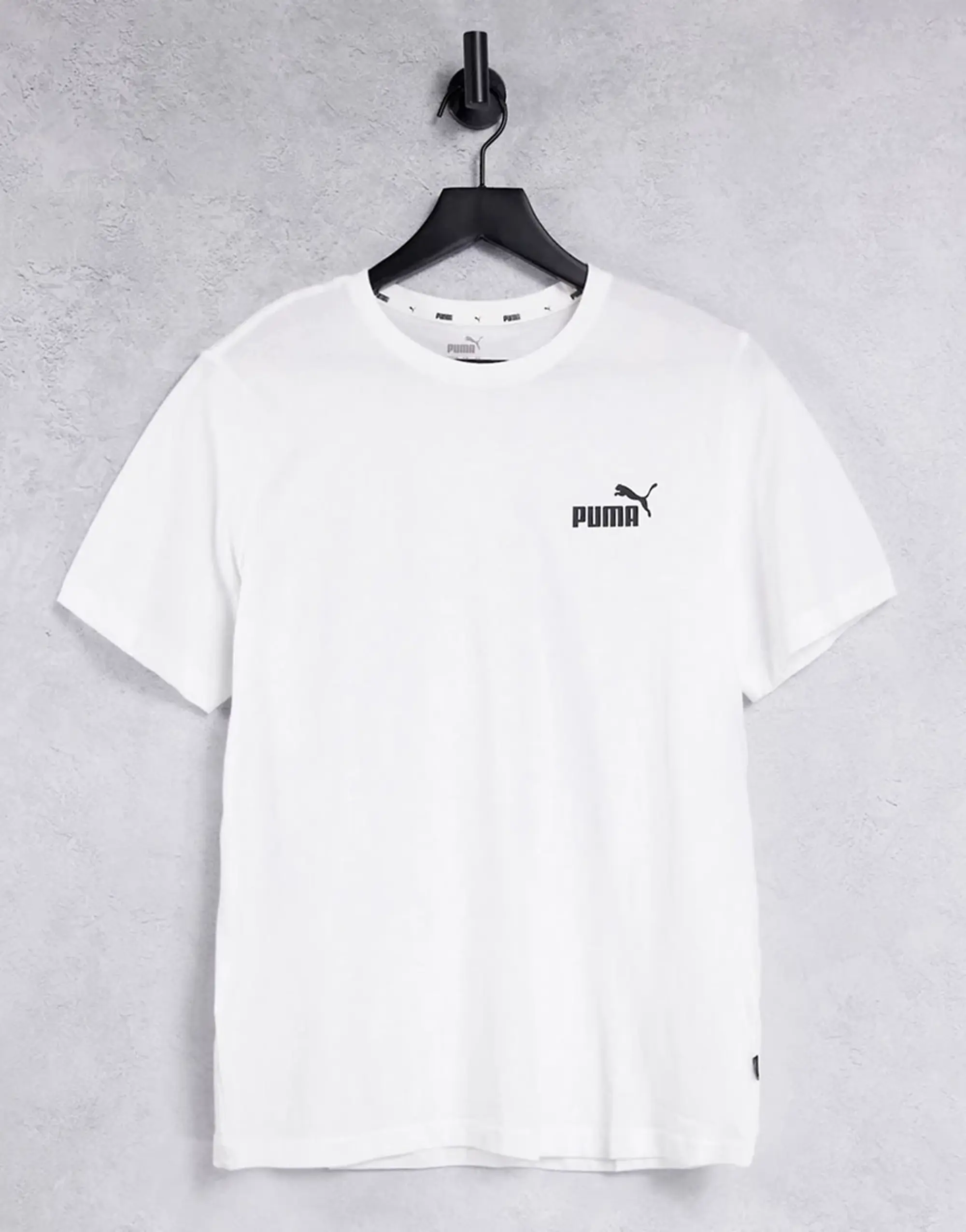 Puma Plus Essentials Small Logo T-Shirt In White