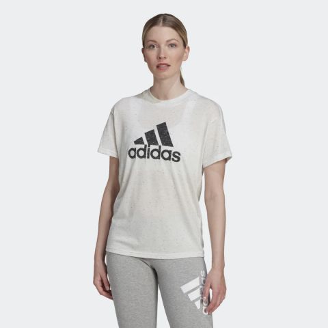 adidas Future Icons Winners 3 T-Shirt - White Melange | HK0425 | FOOTY.COM