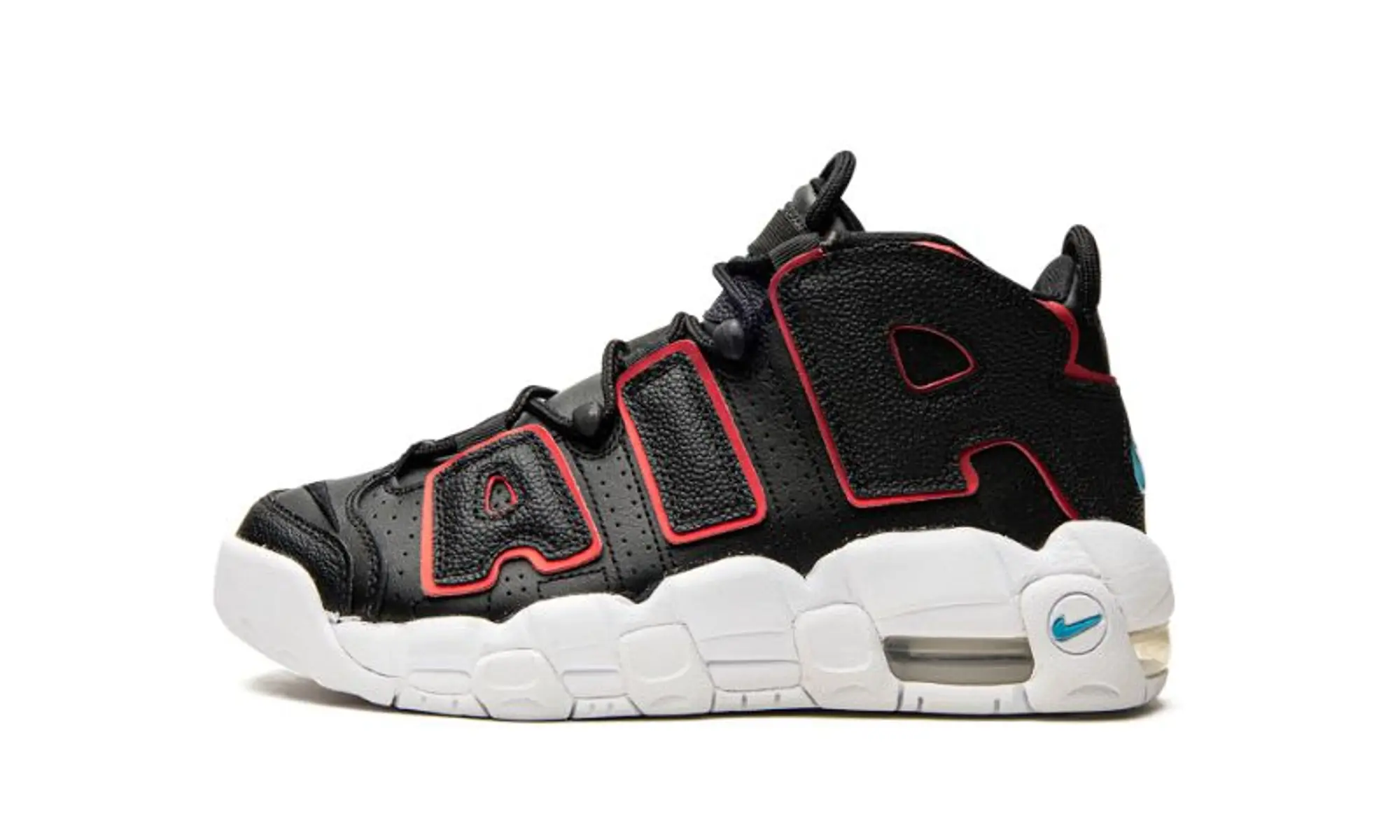 Nike Kids Air More Uptempo GS Black Fusion Red Shoes