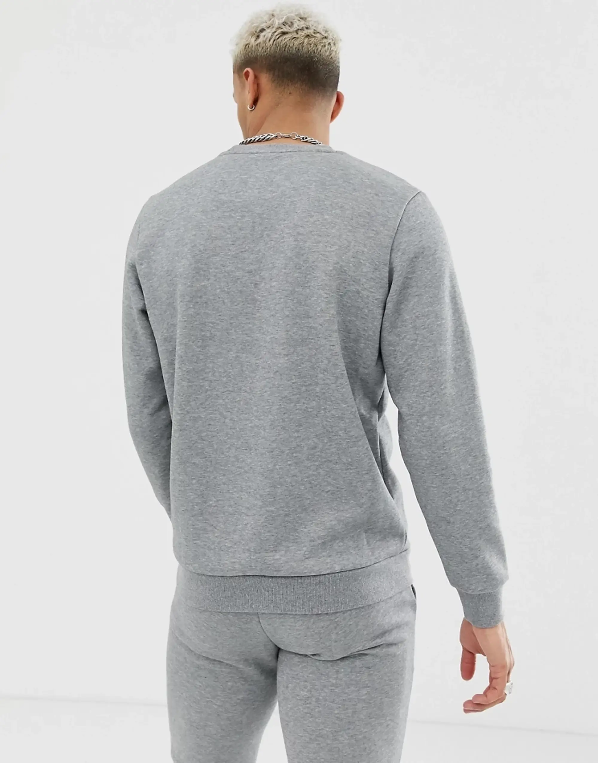 PUMA Mens Essential Small Grey Logo Sweatshirt 586682_03 | 