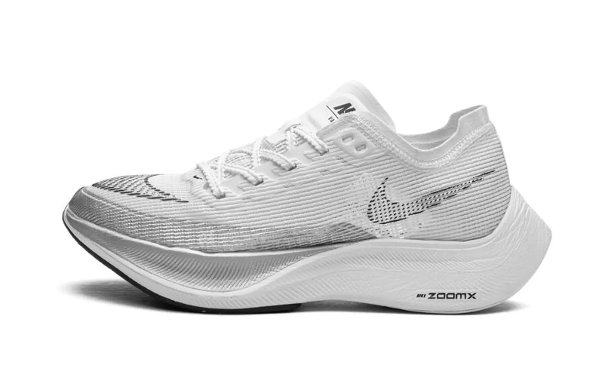 W Nike ZoomX Vaporfly Next% 2 White Metallic Silver Shoes