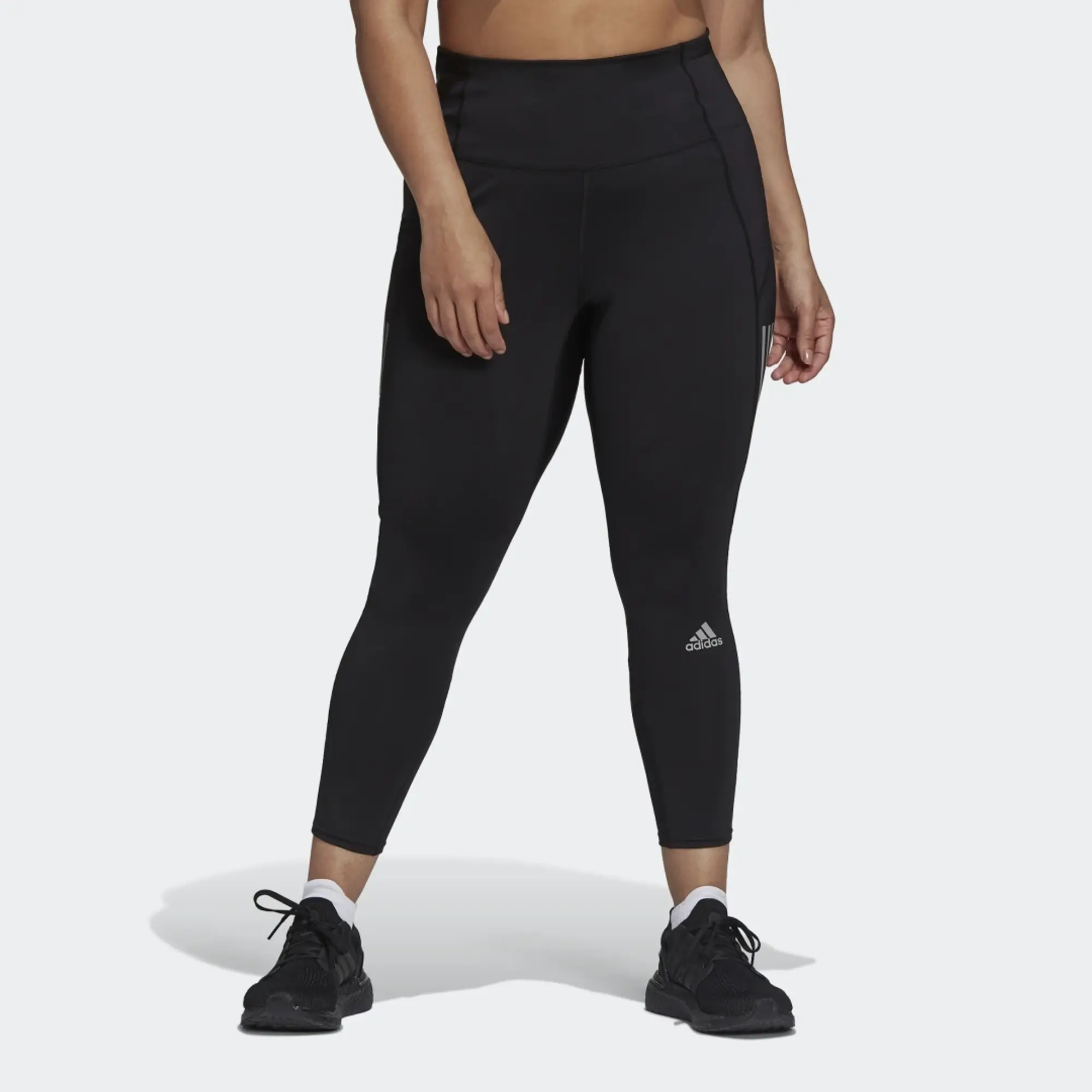 adidas Own the Run 7/8 Womens (Pls Sze) Running Leggings - Black