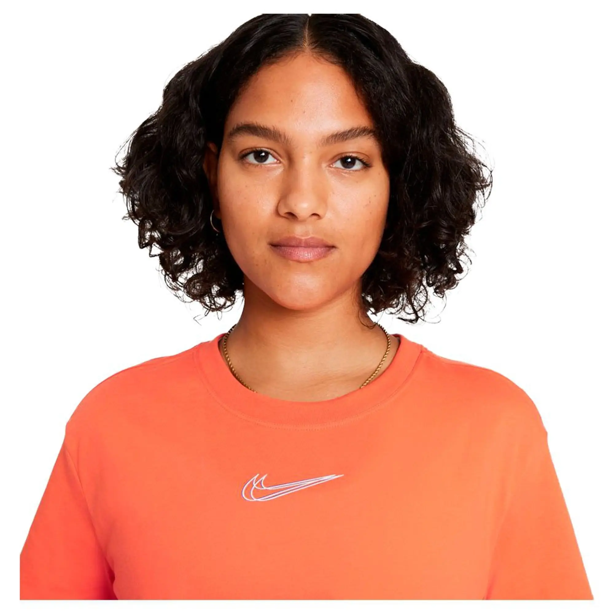 Nike Sportswear Cropped Dance Short Sleeve T-shirt  - Orange