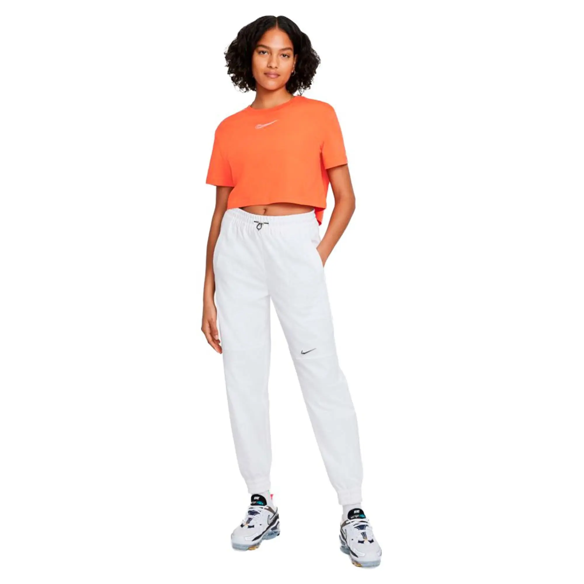 Nike Sportswear Cropped Dance Short Sleeve T-shirt  - Orange