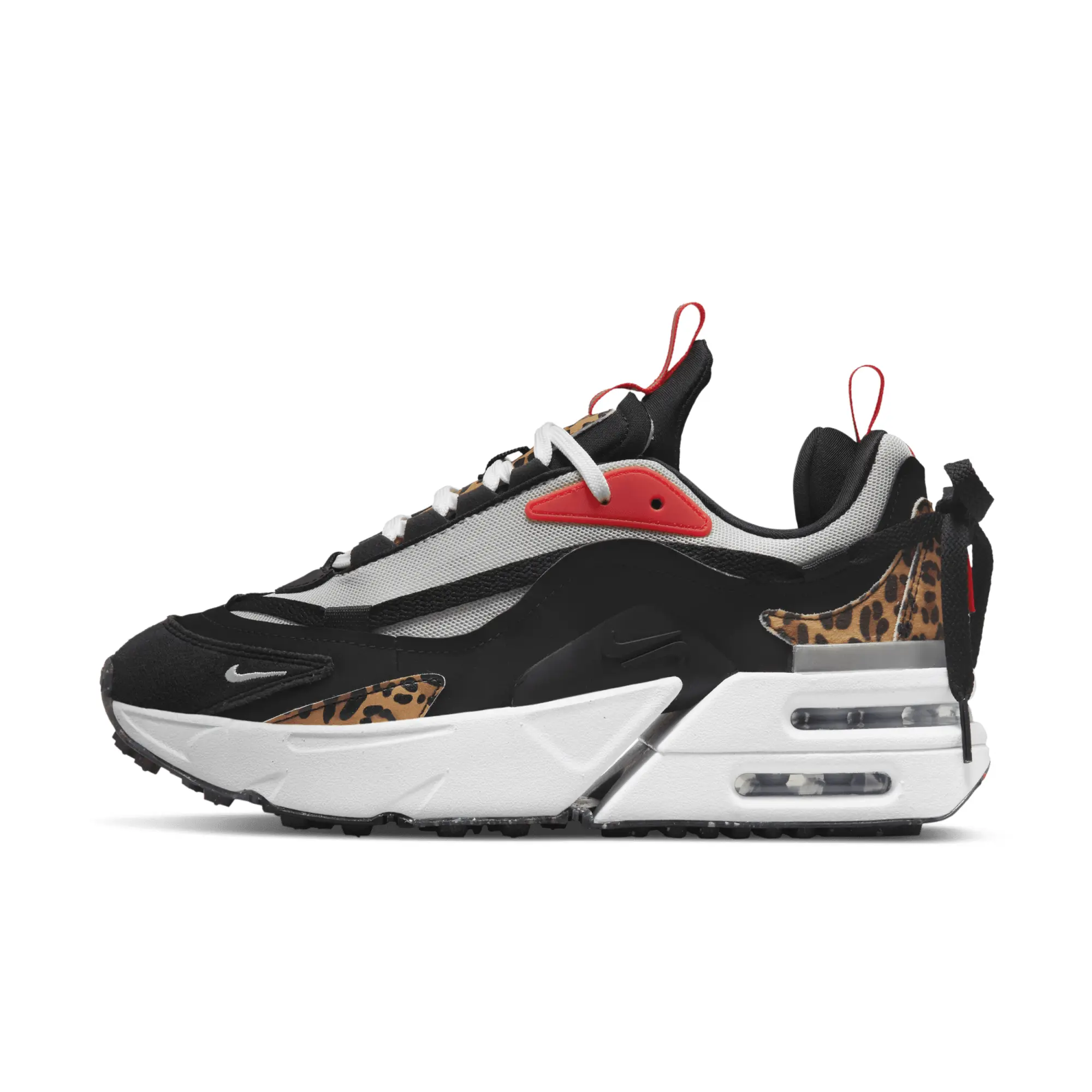 Nike Air Max Furyosa Trainers In Black And Leopard