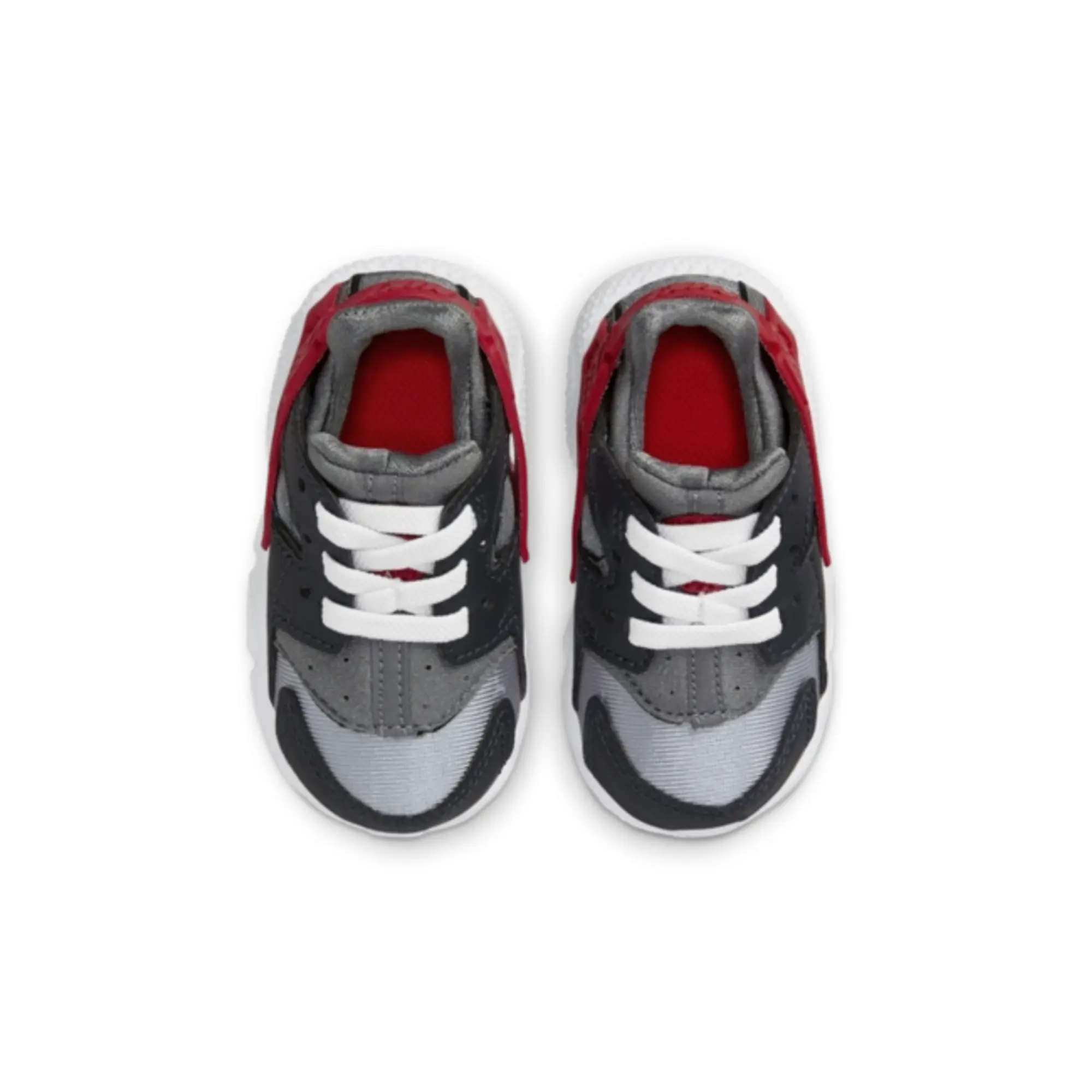Nike Nursery Huarache Run Trainer - Grey / Red / White