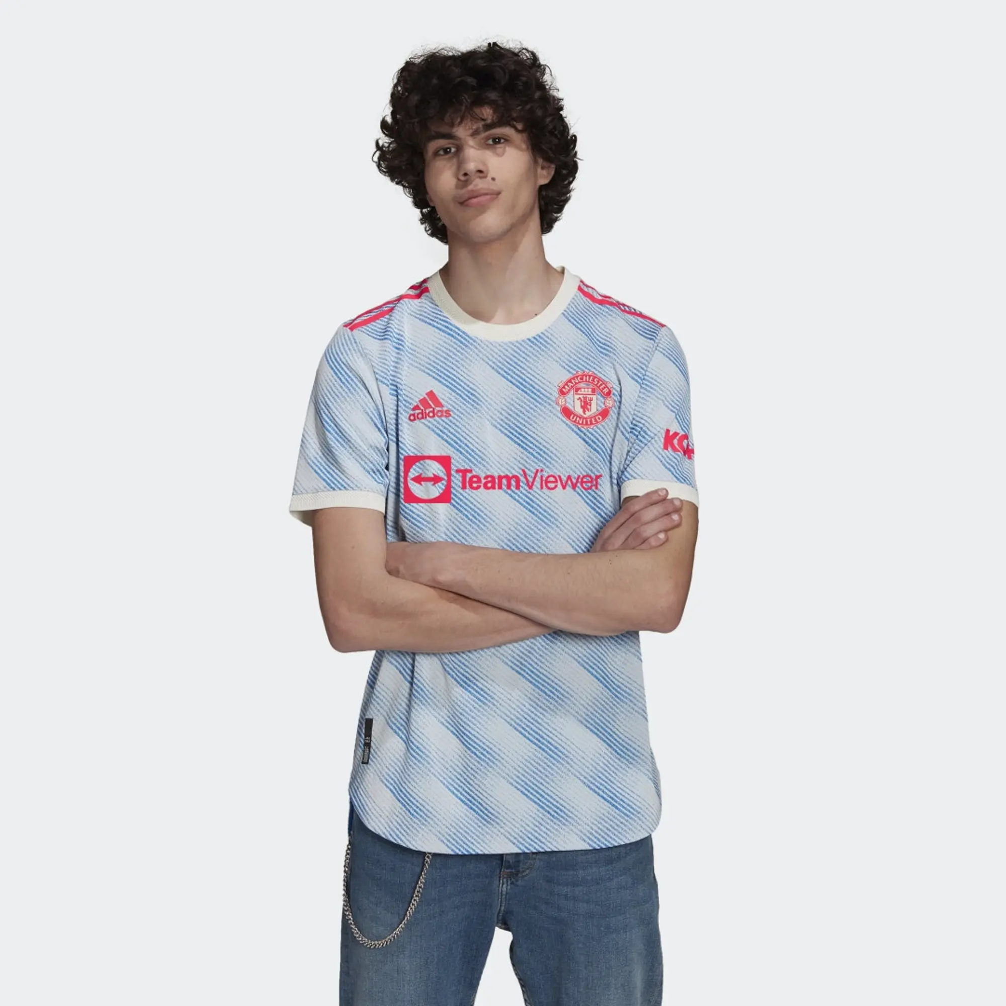 adidas Manchester United Mens SS Player Issue Away Shirt 2021/22