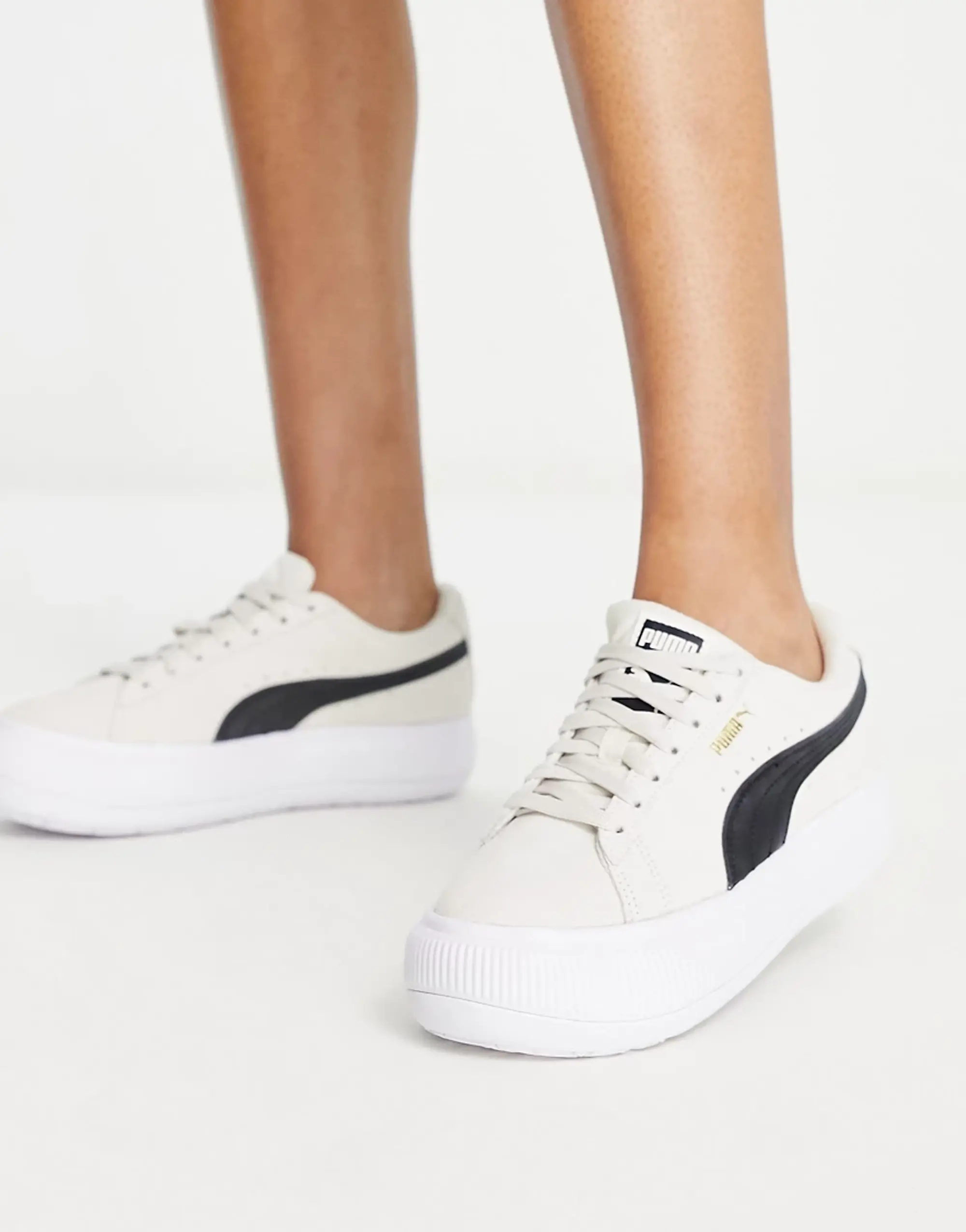 Puma Suede Mayu Trainers In Marshmallow-White