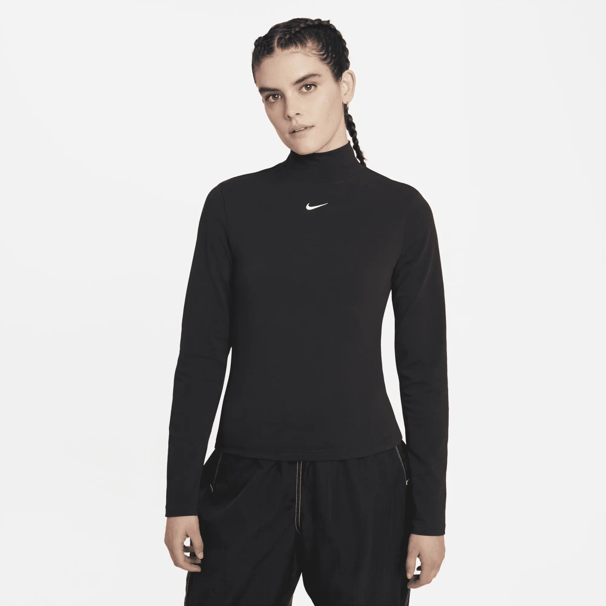 Nike Men's Essentials Long Sleeve Mock Neck Top, DD5882-010