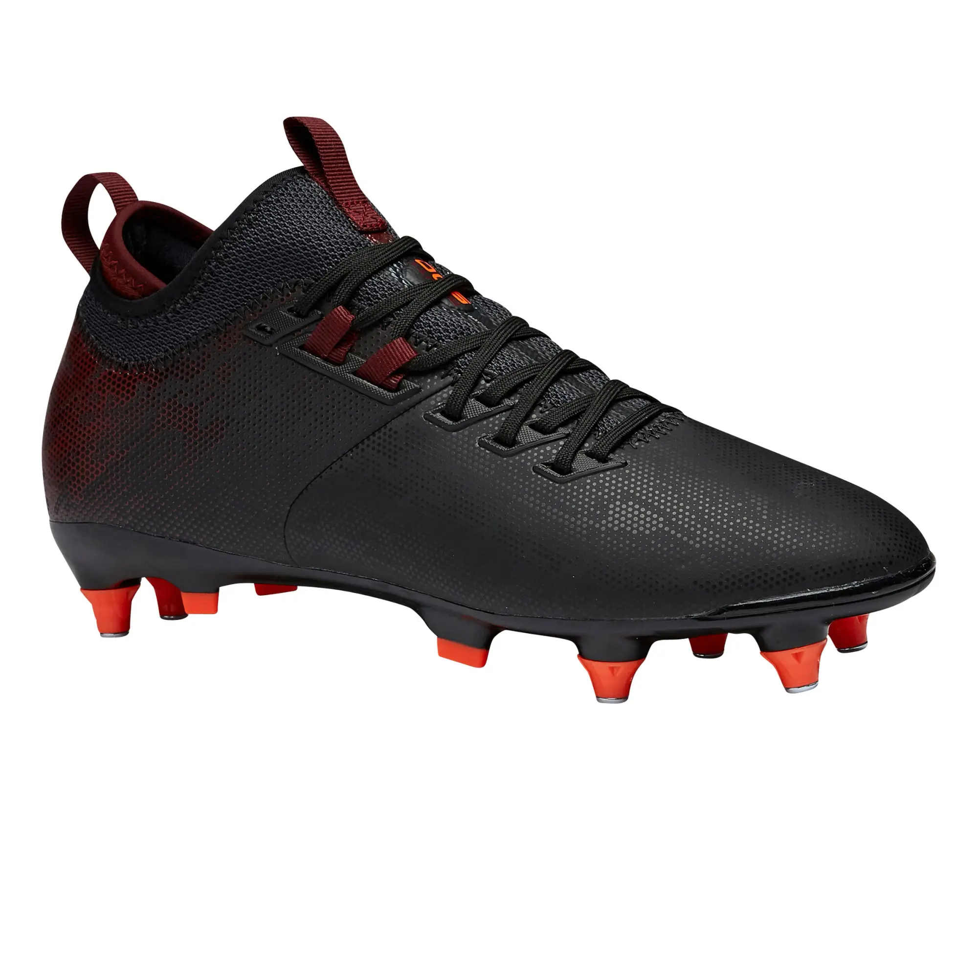 Kipsta Agility 900 Mid Sg Adult Soft Ground Football Boots - Black/burgundy