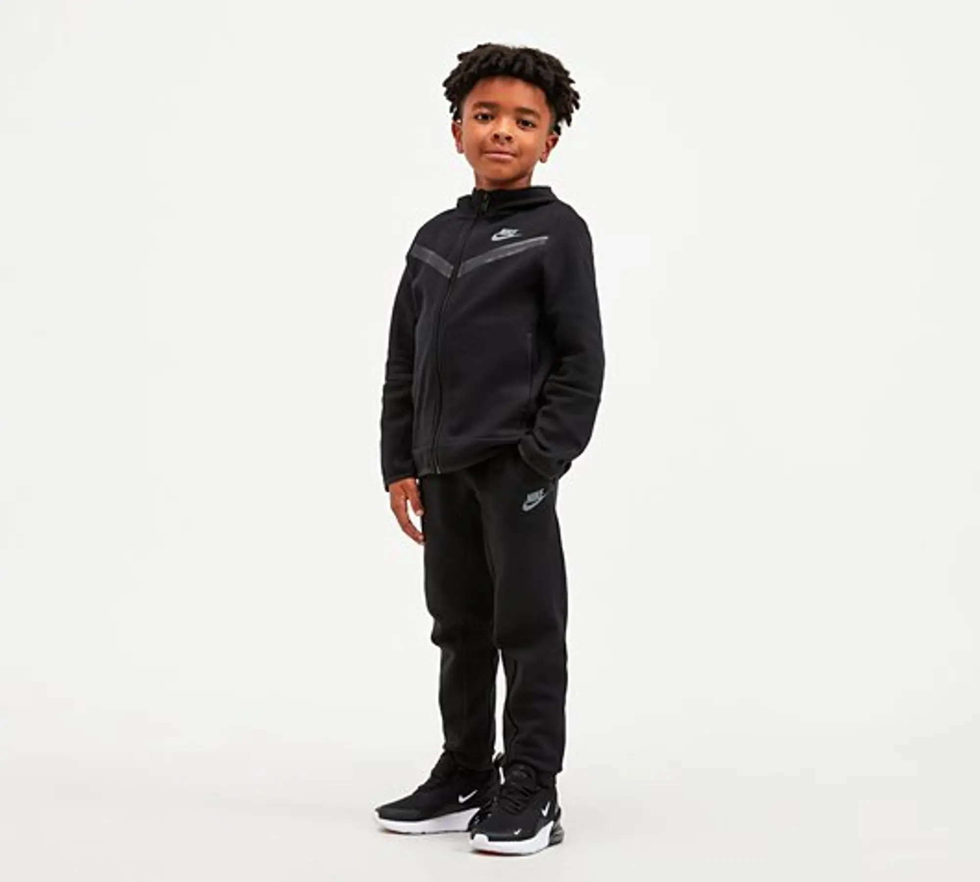 Nike Nursery Tech Fleece Set - Black / Smoke Grey